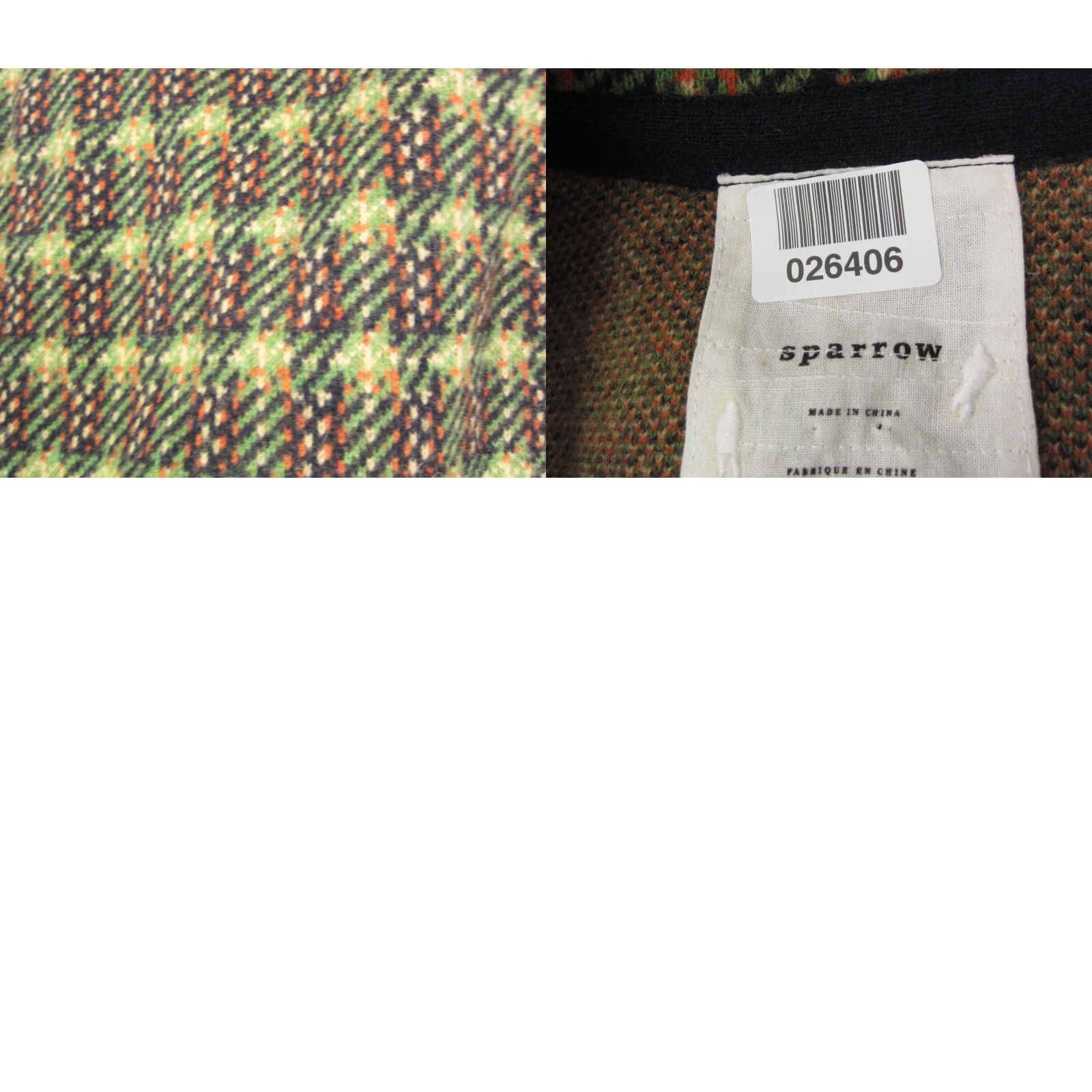 Arrow Sparrow Jacket Womens Medium Green Wool Knit Cardigan Houndstooth Button Casual Formal City Classic Vintage No Size M / US 6-8 / IT 42-44 - 9 Thumbnail