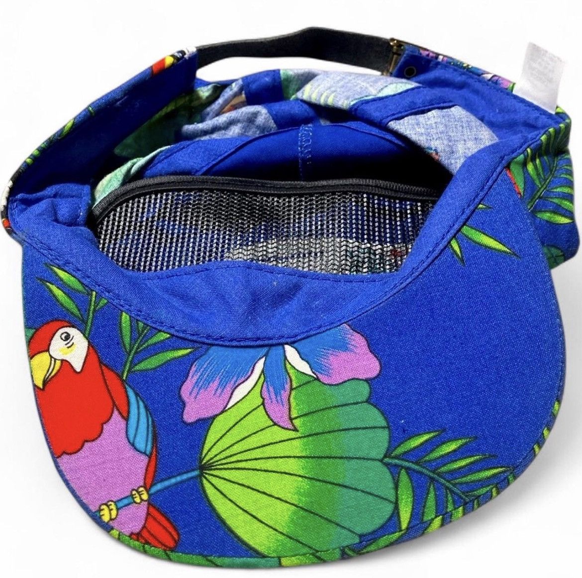 Vintage Vintage 90s Broward Center for Art Blue Floral Snapback Hat Size ONE SIZE - 4 Thumbnail