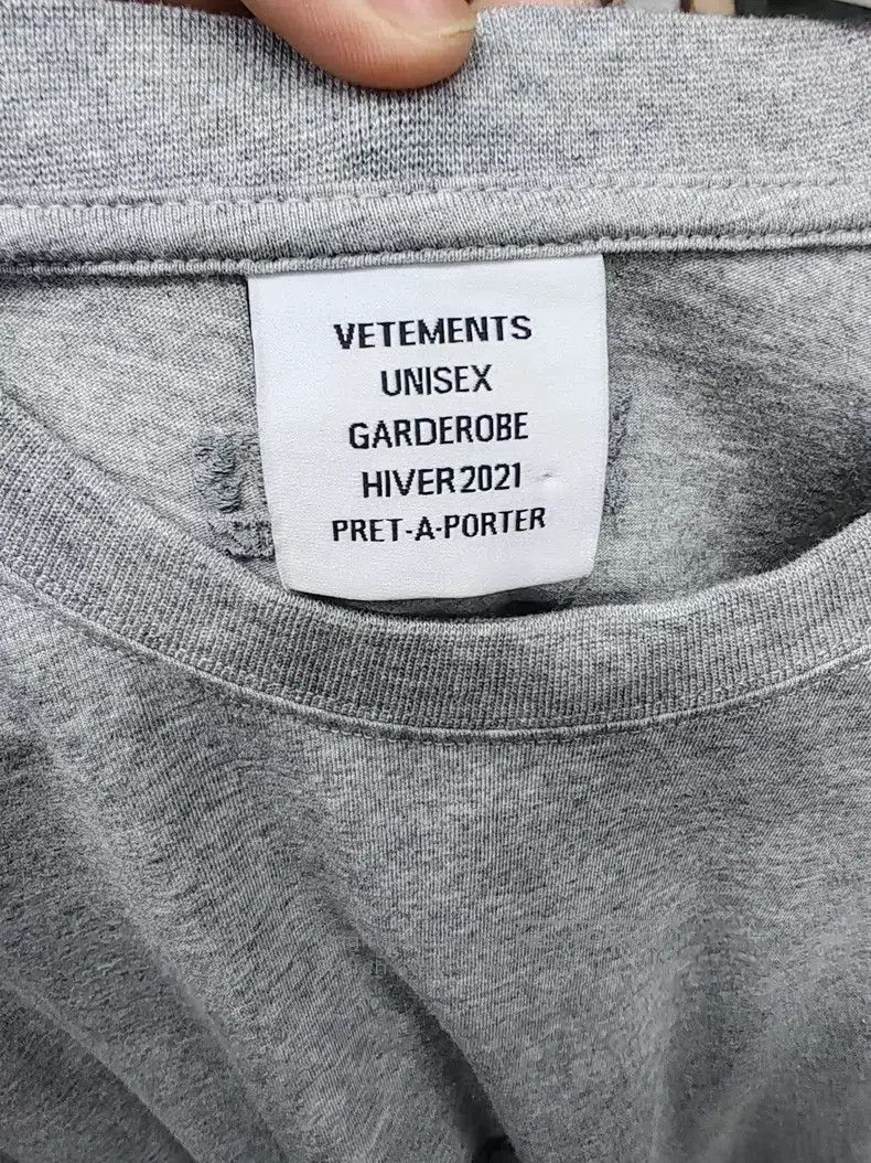 Vetements VETEMENTS Gray T-Shirt Size US M / EU 48-50 / 2 - 3 Thumbnail