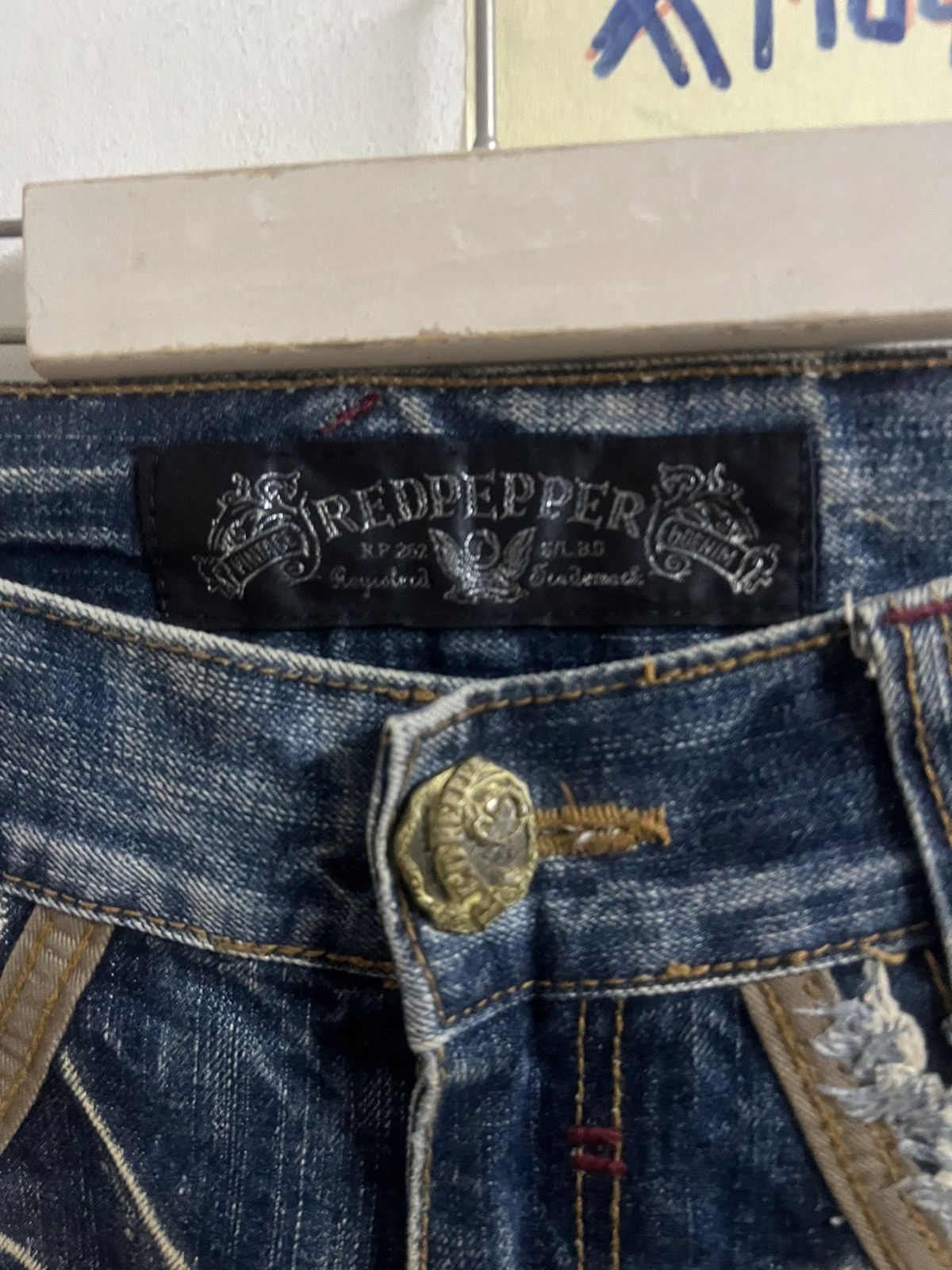 4GSELLER × Japanese Brand THRASHED RED PEPPER DISTRESSED DENIM PANT Size US 31 - 8 Thumbnail