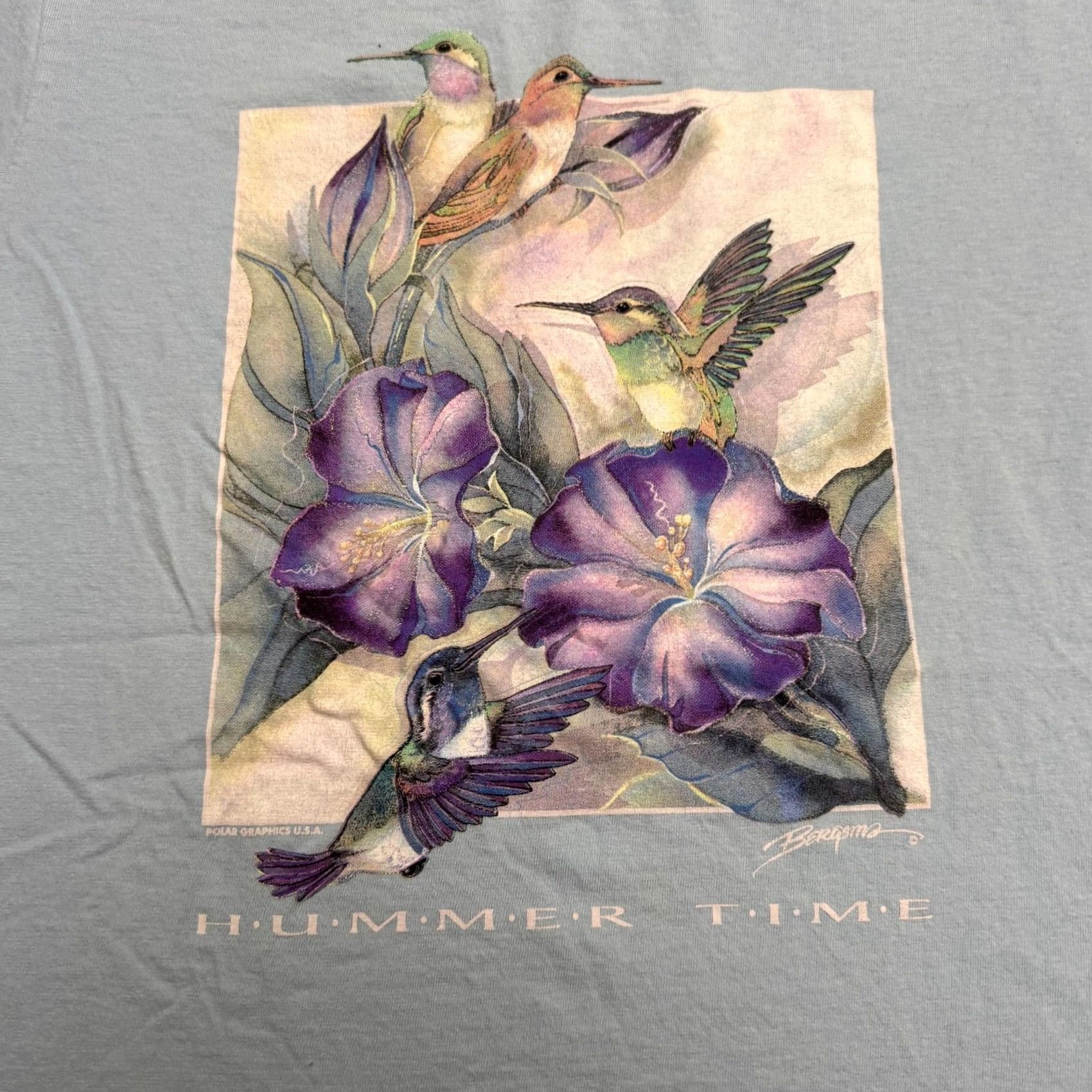 Gildan Gildan T-Shirt Womens Blue Crew Neck Short Sleeve Large Regular Fit Graphic Print Vintage: No, Basic, Casual Comfort Top Size L / US 10 / IT 46 - 4 Thumbnail