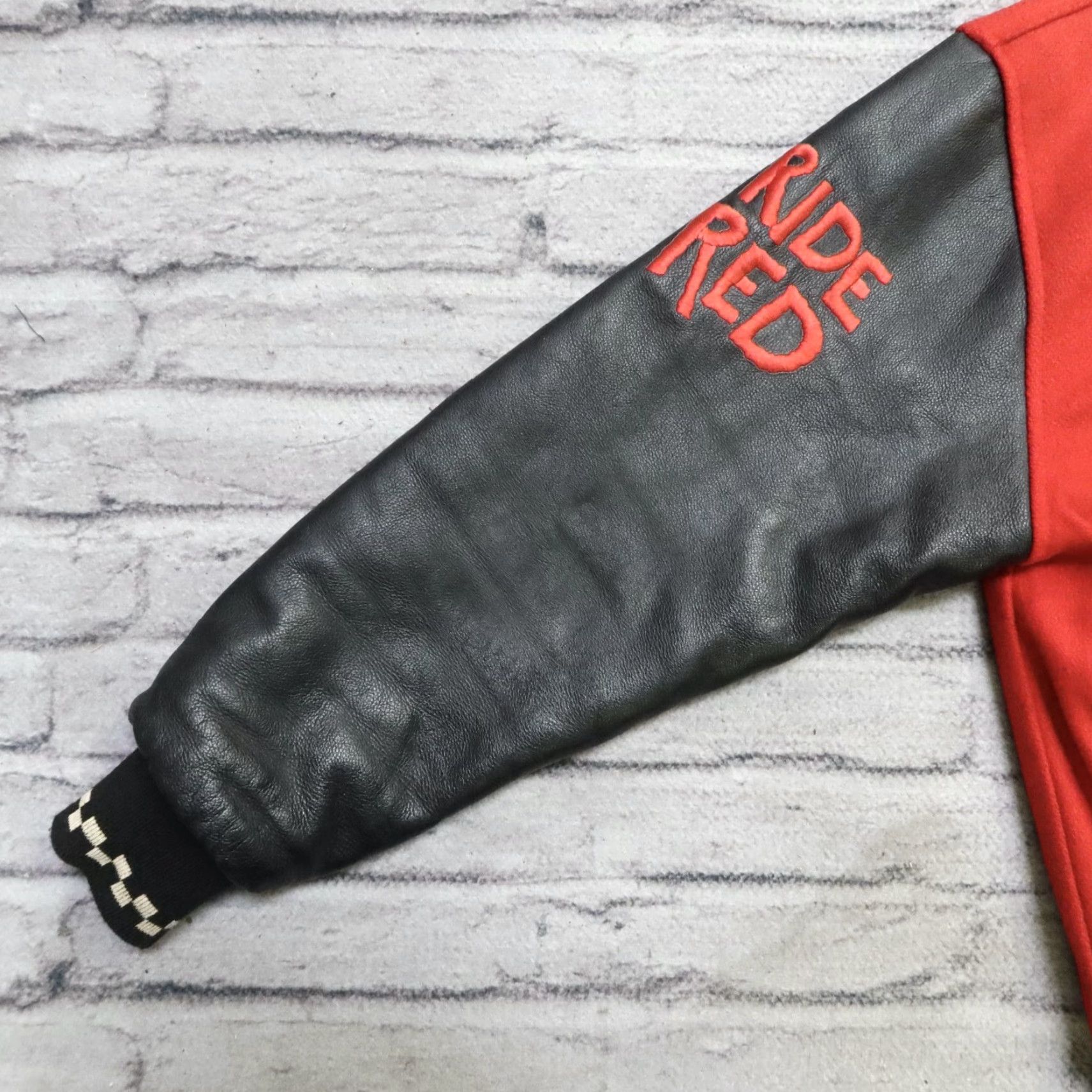Honda VINTAGE Honda Racing Red Riders Wool Leather Varsity Jacket 90s Size US M / EU 48-50 / 2 - 4 Thumbnail