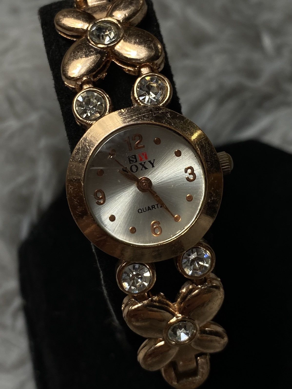 Japanese Brand × Jewelry × Vintage Soxy Gold-Tone Floral Bracelet Watch Size ONE SIZE - 2 Thumbnail