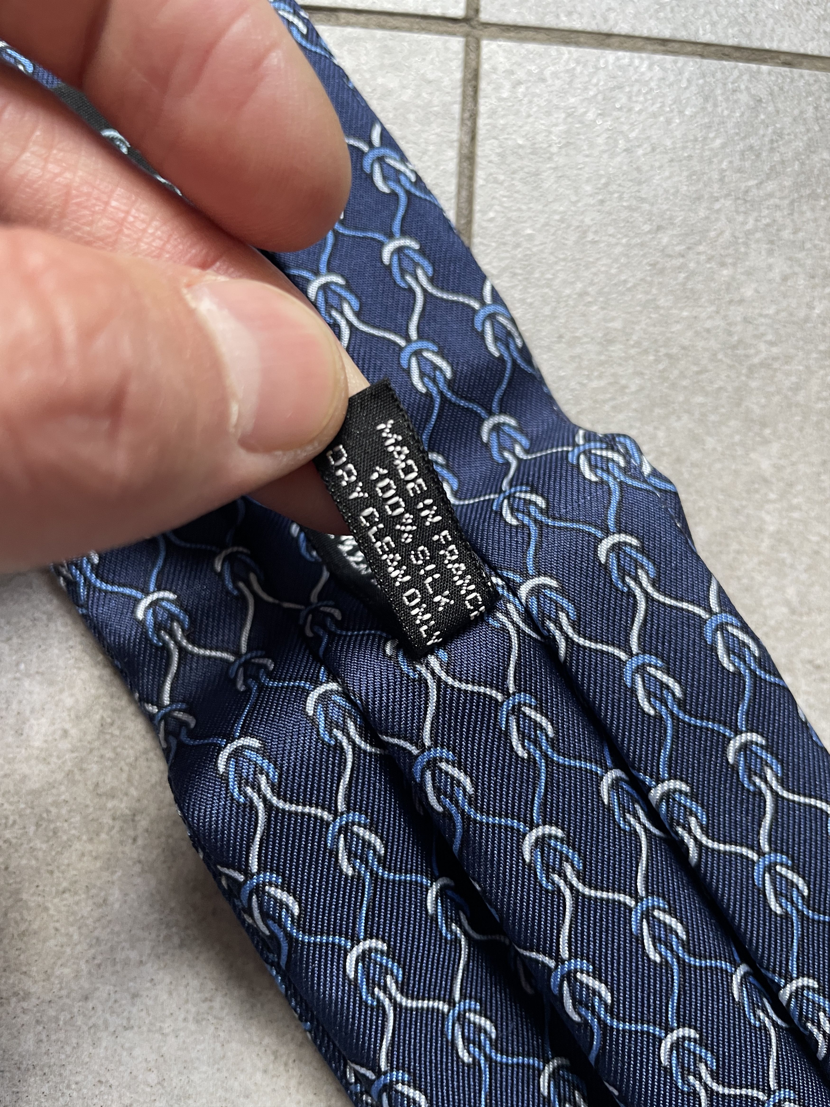 Hermes HERMES PARIS GEOMETRIC LINK CHAIN PATTERN 100% SILK FOULARD Size ONE SIZE - 6 Thumbnail