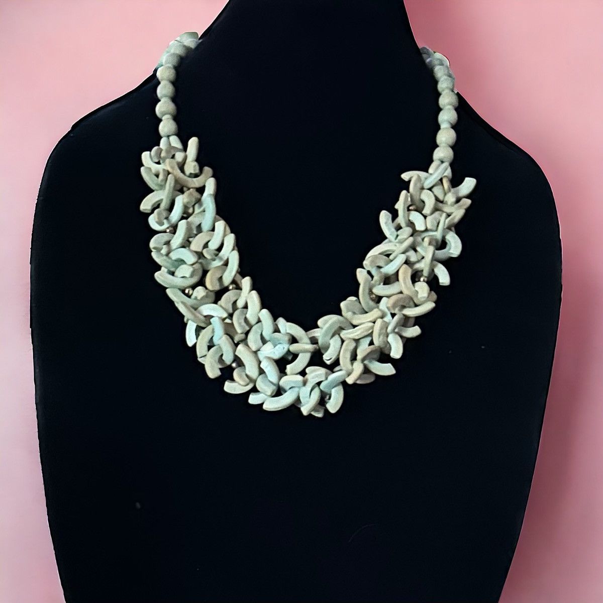 Vintage Vintage double layered strand resin bead statement necklace Size ONE SIZE - 1 Thumbnail