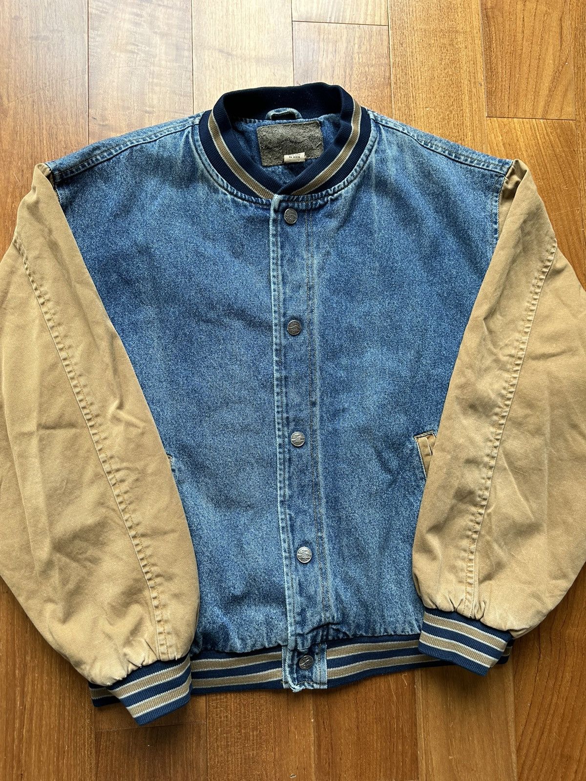 Vintage Vintage 90s United States Marine Corps Denim Bomber Jacket Size US L / EU 52-54 / 3 - 4 Thumbnail