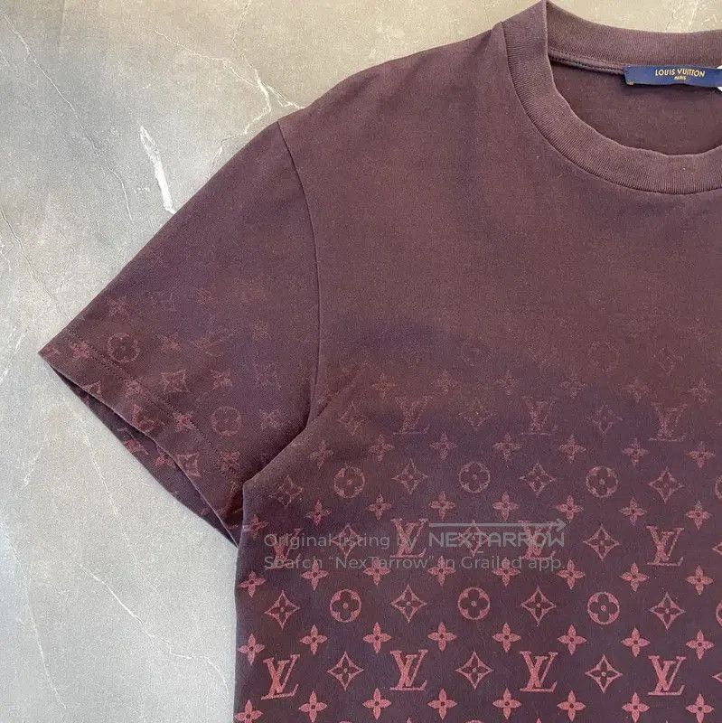 Louis Vuitton Louis Vuitton Men's Burgundy Cotton Short Sleeve T-Shirt . Size US L / EU 52-54 / 3 - 5 Thumbnail