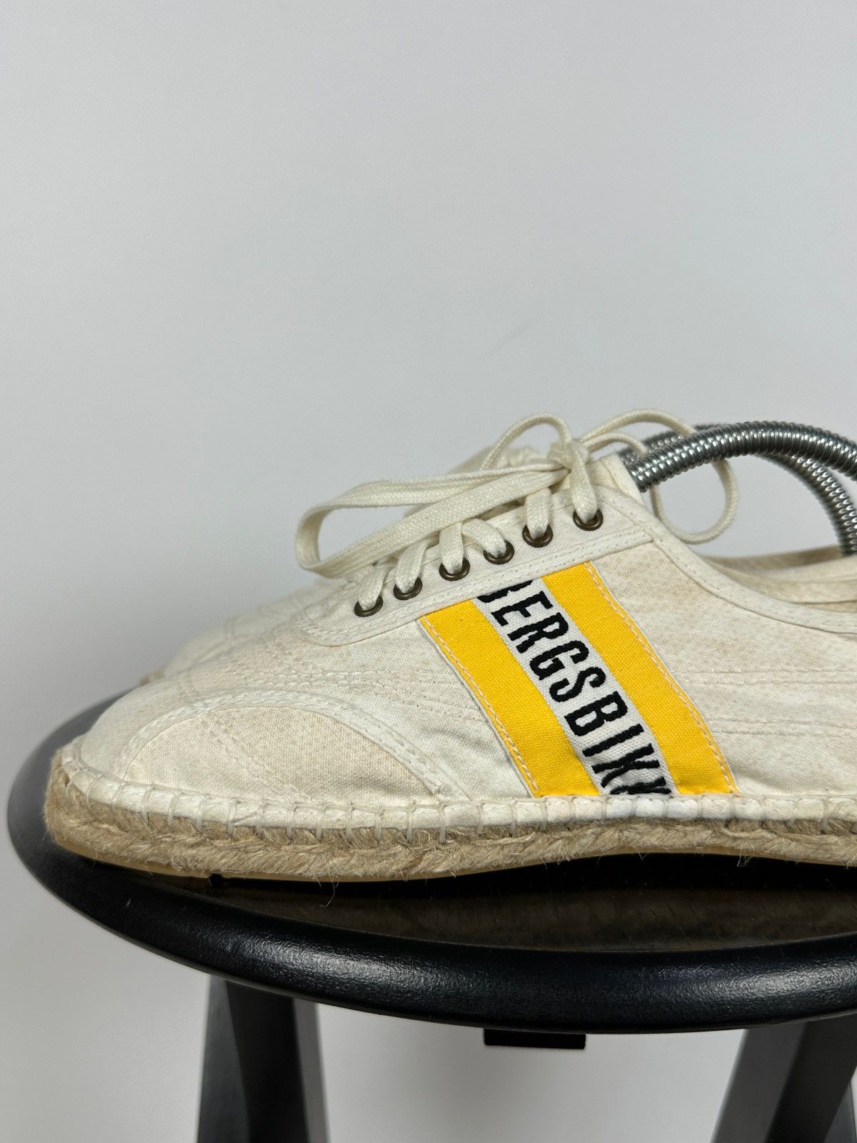 Dirk Bikkembergs Bikkembergs Lace Up Espadrilles Canvas Jute Sole Logo Stripe Size US 6 / EU 39 - 14 Thumbnail