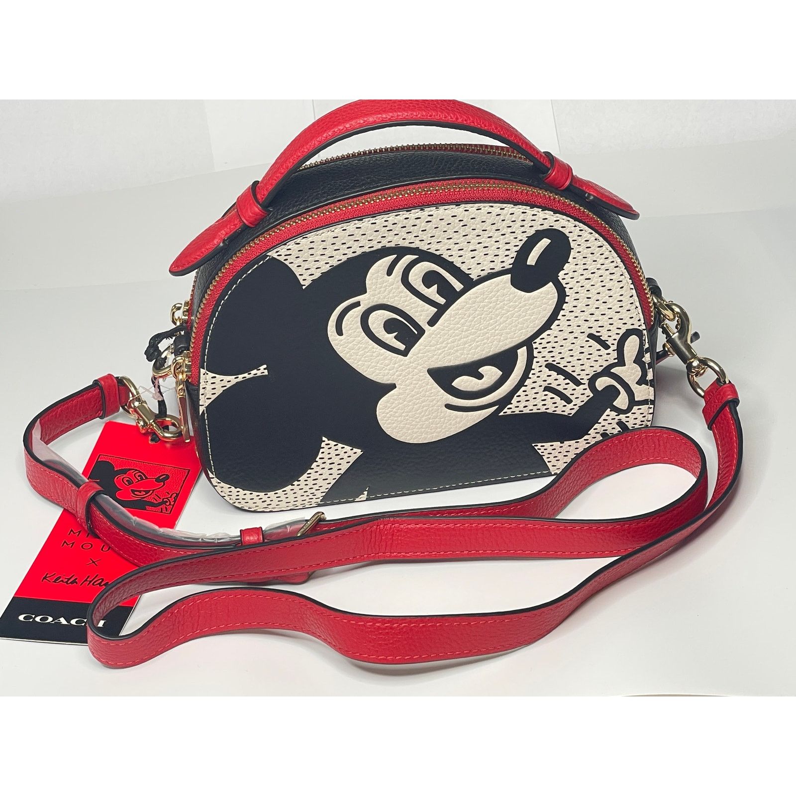 Coach Disney Mickey Mouse X Keith Haring Serena Satchel New Size ONE SIZE - 10 Thumbnail