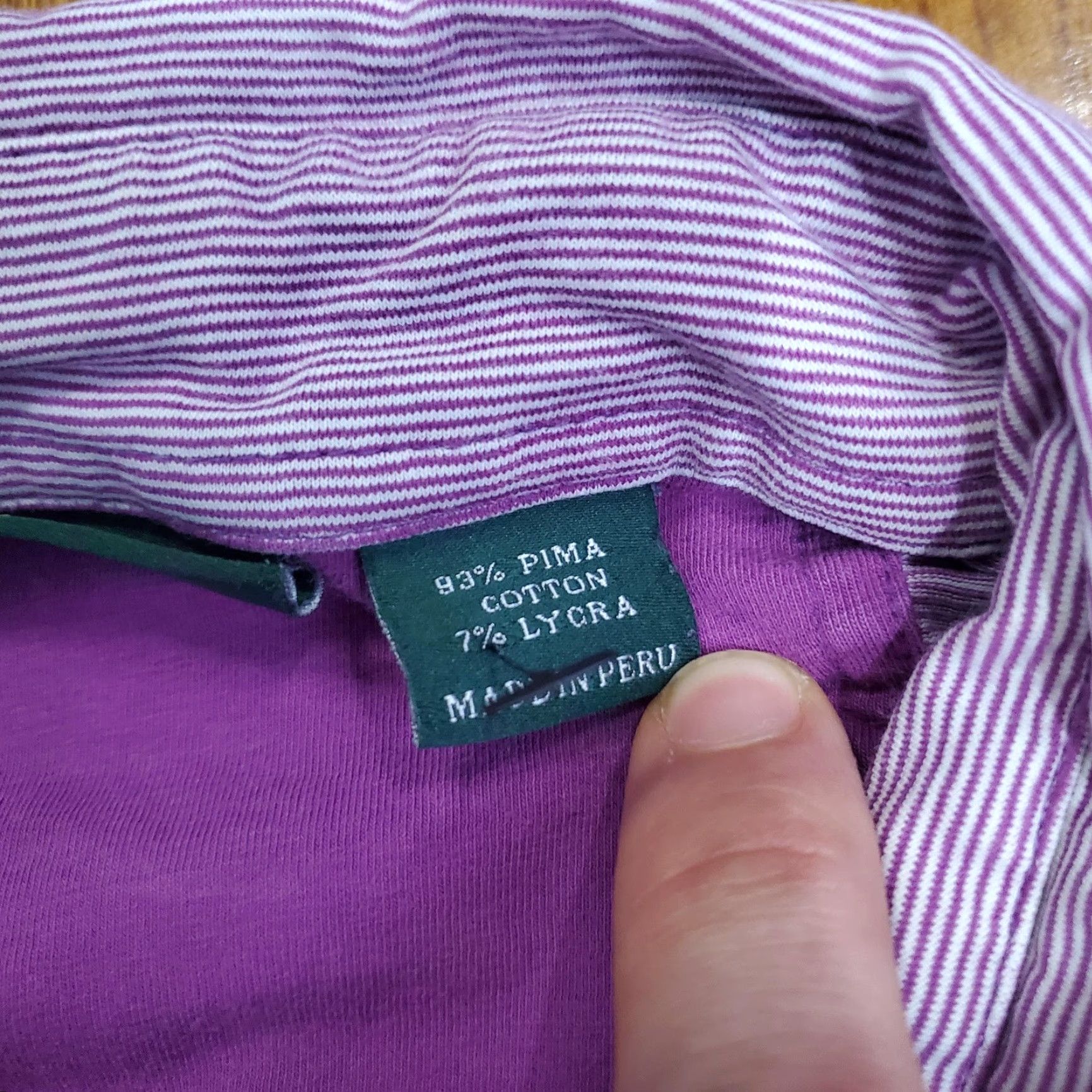 Vintage Bobby Jones Polo Shirt Mens M Purple Striped Golf Performance Stretch Shirt Size US M / EU 48-50 / 2 - 4 Thumbnail