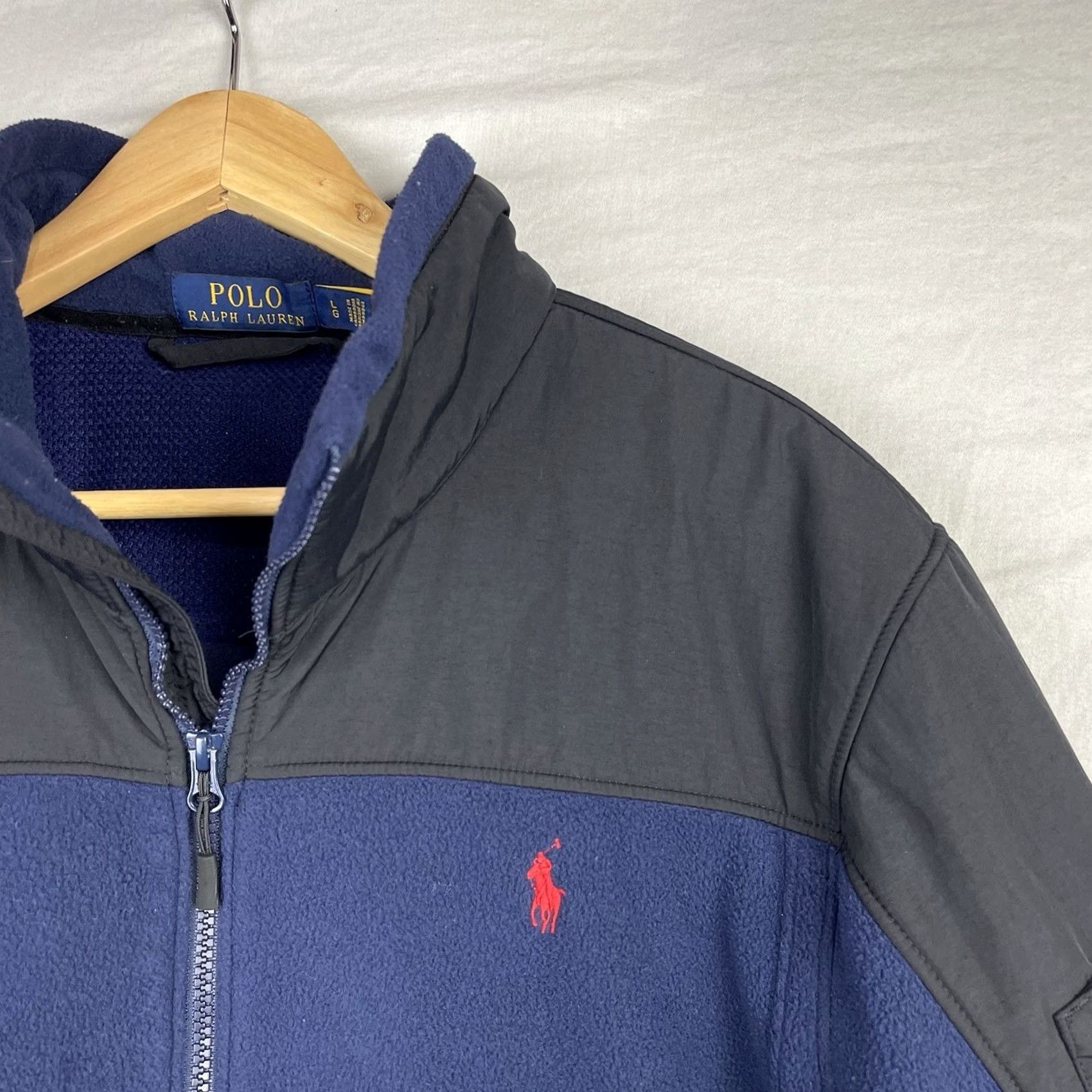 Polo Ralph Lauren Polo Ralph Lauren Jacket Mens Large Denim? Denali Fleece Full Zip Preppy Navy Size US L / EU 52-54 / 3 - 3 Thumbnail