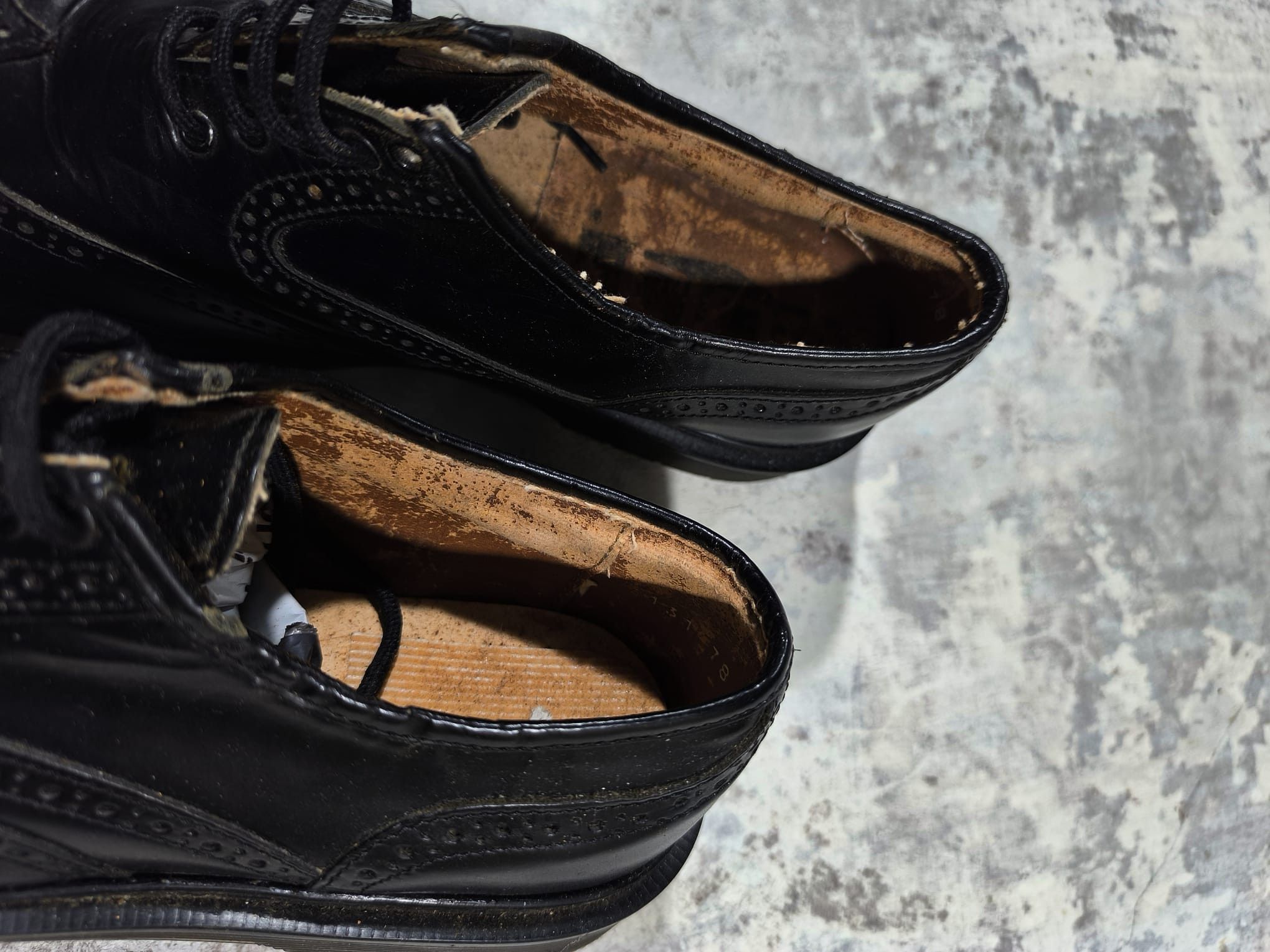 Genuine Leather Cult Leather Brogue Chunky Derby Shoes Metal Front Size US 6 / IT 36 - 9 Thumbnail