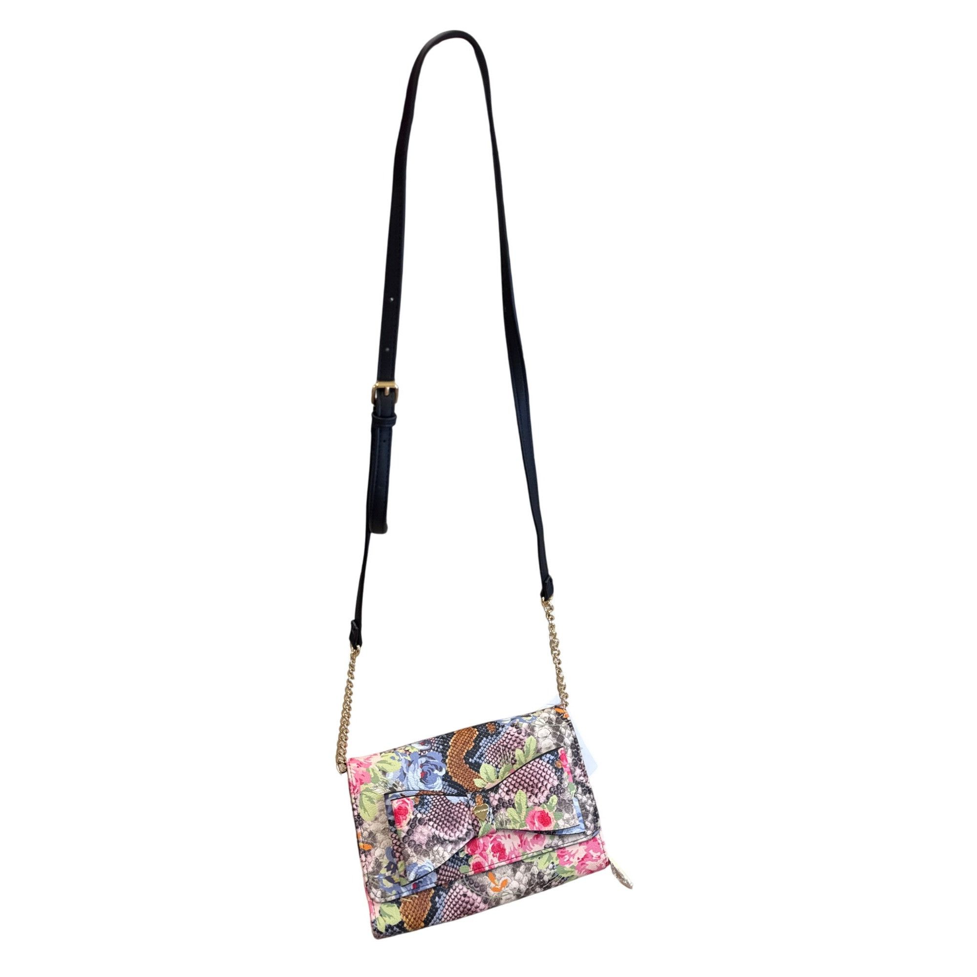 Betsey Johnson Betsey Johnson Floral Snakeskin Crossbody Clutch Purse SKU 7 Size ONE SIZE - 15 Thumbnail