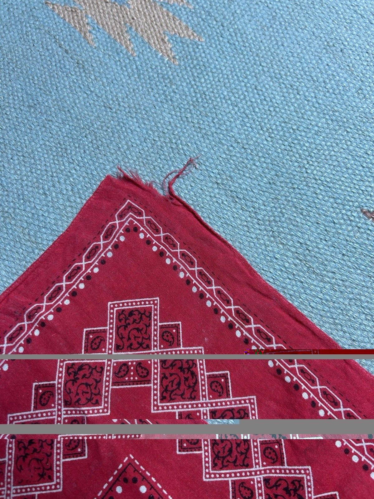 Vintage Vintage 1950s elephant bandana trunk up soft cotton selvedge Size ONE SIZE - 5 Thumbnail