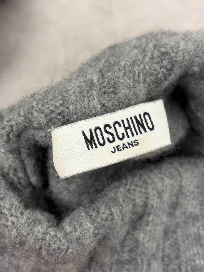 Moschino Moschino Grey Trompe L’Œil Wool Turtleneck Sweater Size US S / EU 44-46 / 1 - 10 Thumbnail