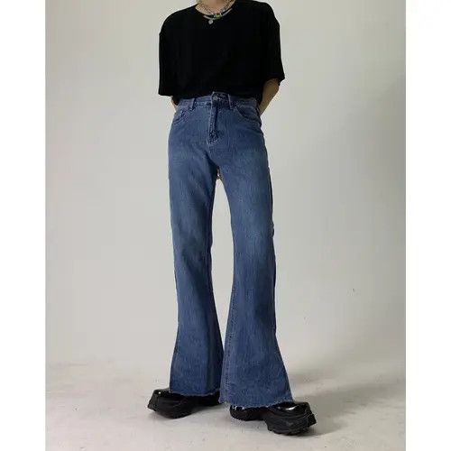 Vintage Fashion straight-leg loose-fitting slit jeans Size US 32 / EU 48 - 1 Thumbnail