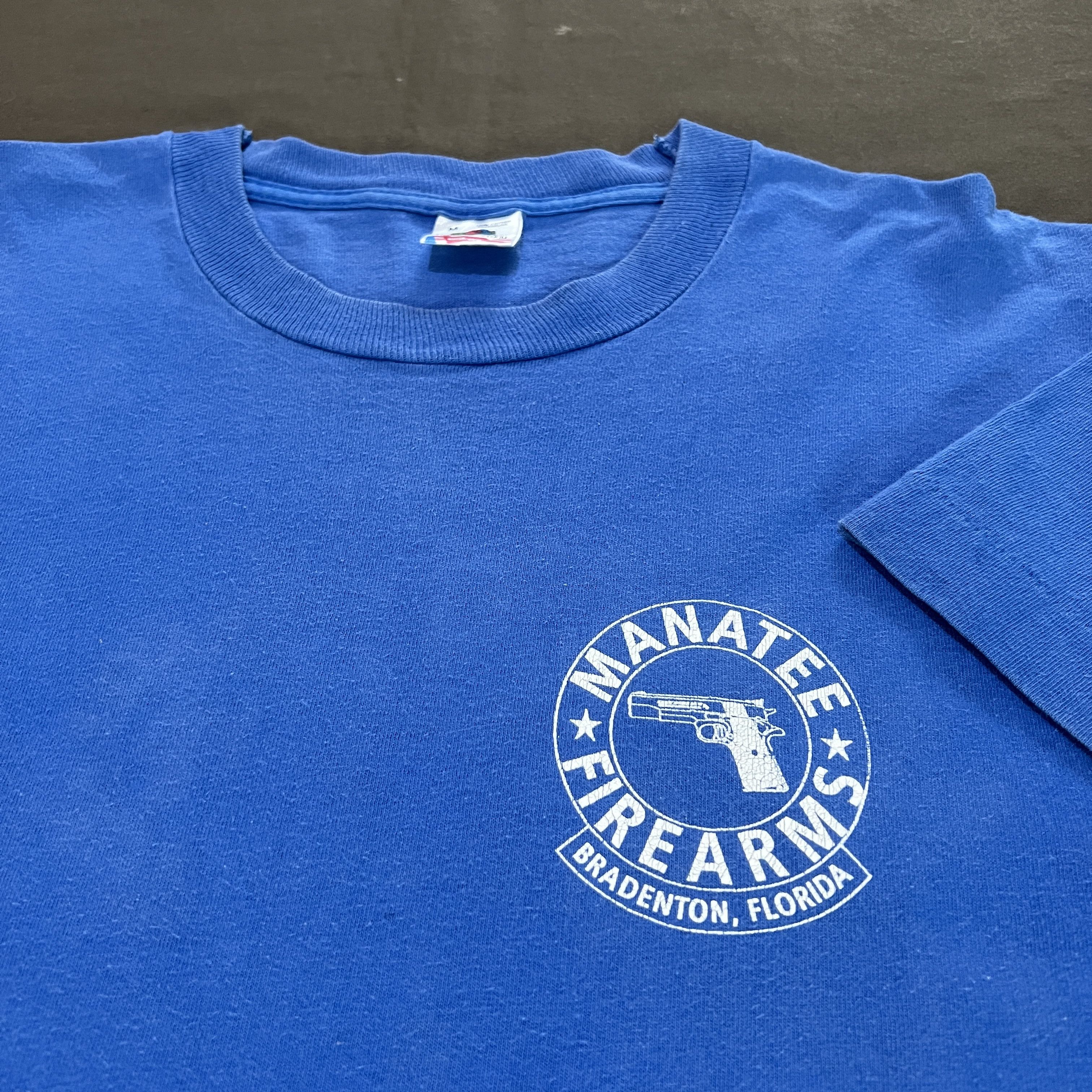 Vintage Vintage 90s Manatee Firearms Colt Promo Tee 911 Gun Pistol Size US M / EU 48-50 / 2 - 5 Thumbnail