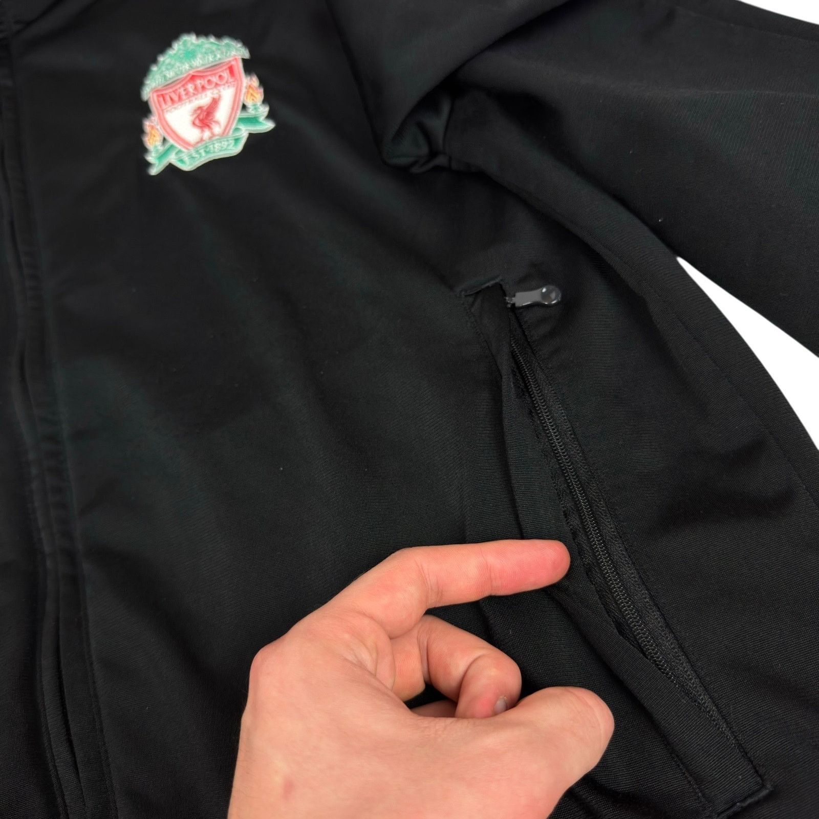 Adidas Adidas Mens Black 3-Stripes Liverpool F.C. Football Jacket Size US S / EU 44-46 / 1 - 10 Thumbnail