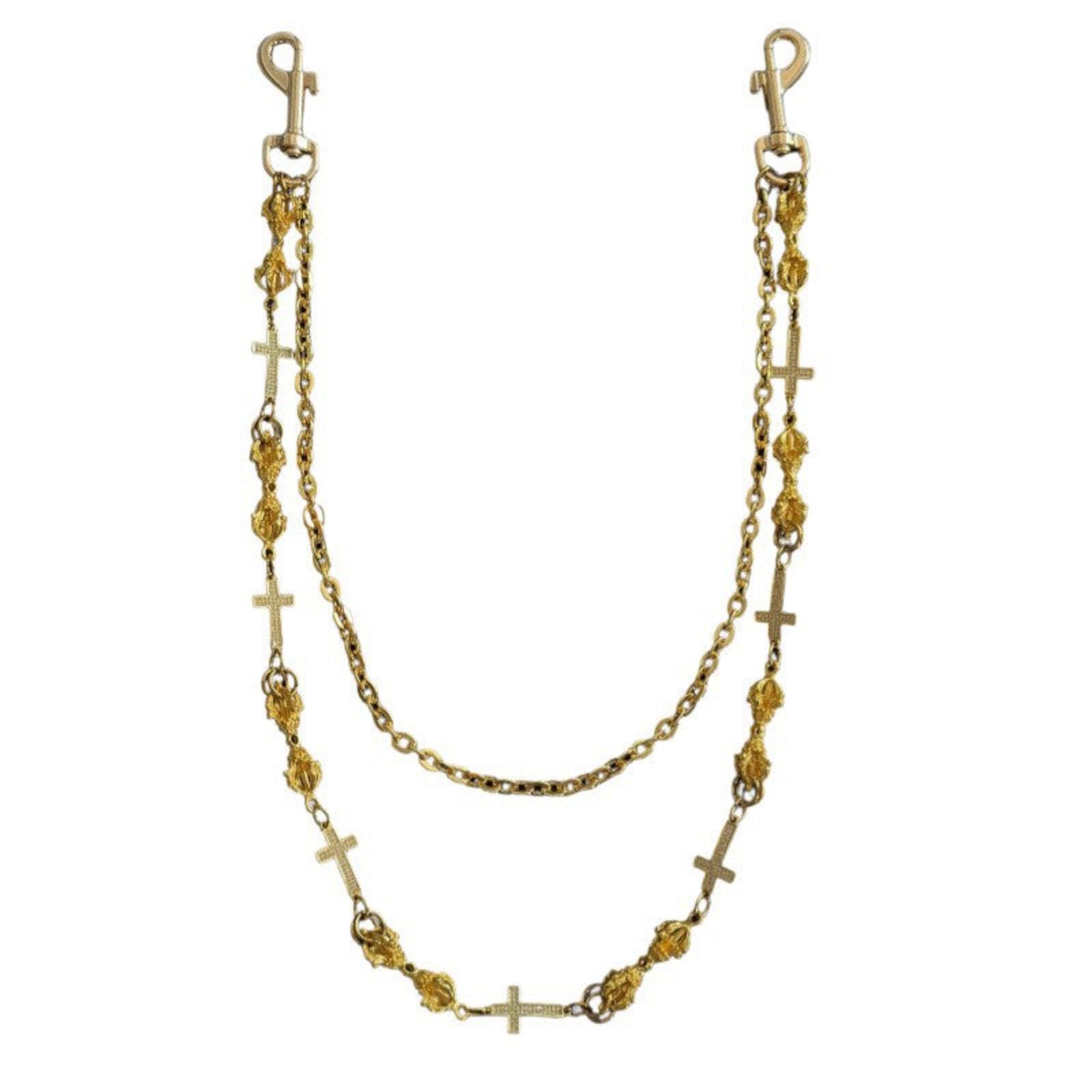 Jewelry Diamond Frame Cross Chain Belt | Gold Street Double Layer Size ONE SIZE - 5 Thumbnail