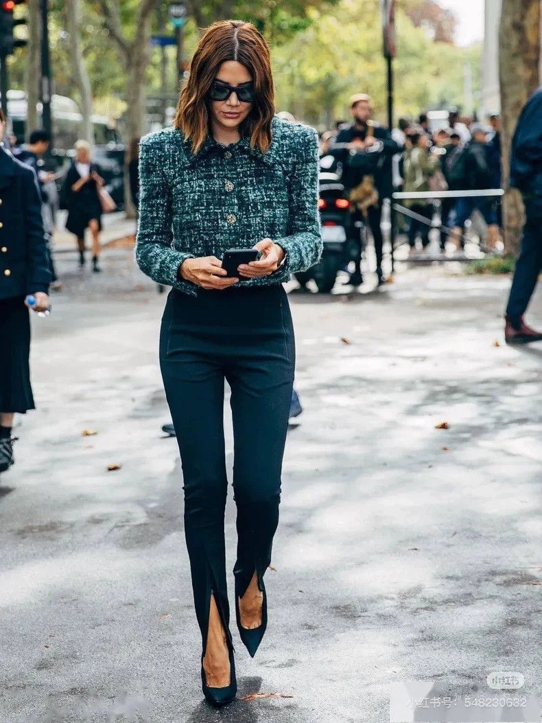 Chanel Chanel Green Forest Tweed Woven jacket 2504-Nextarrow Size XXS / US 00 / IT 34 - 8 Thumbnail