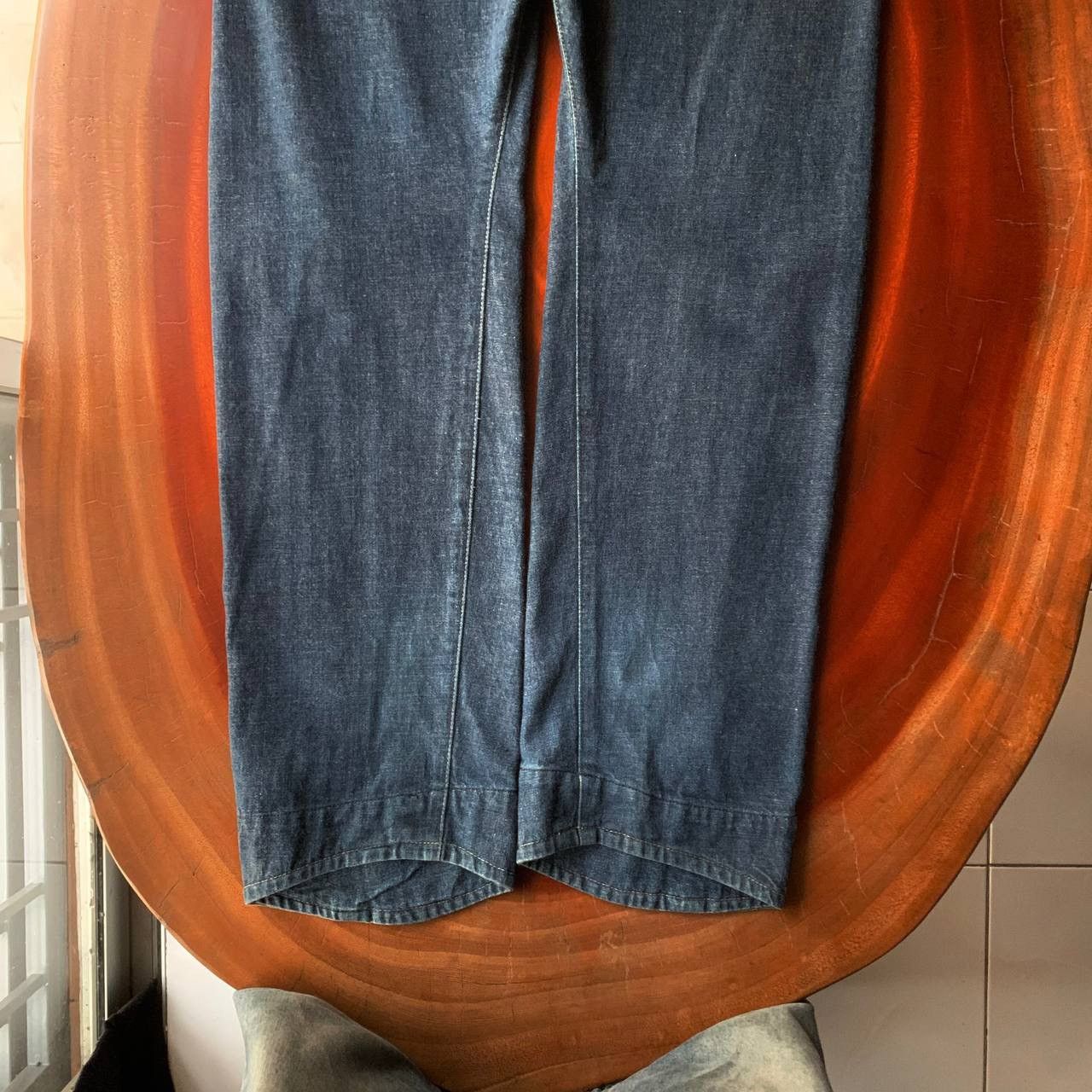 Evisu Vintage 90s Evis Evisu Seagull Dark Blue Denim Jeans Pants Size US 31 - 5 Thumbnail