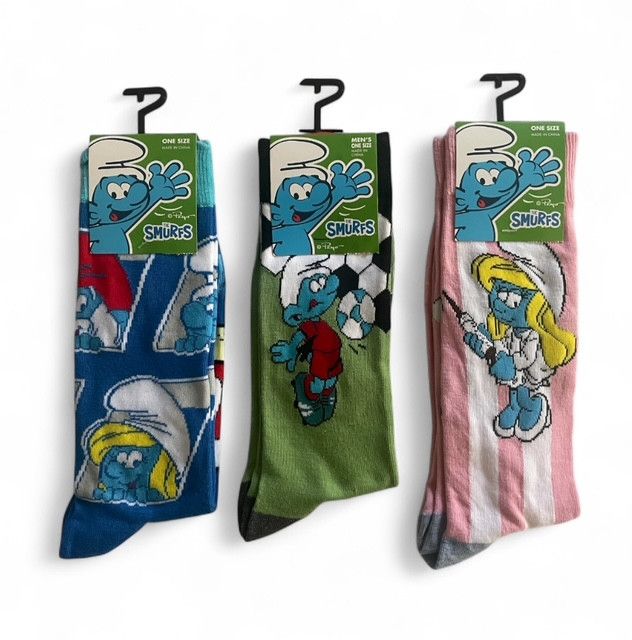 Other Smurfs Cartoon Crew Socks 7-12 (3-Pairs) Size ONE SIZE - 1 Thumbnail
