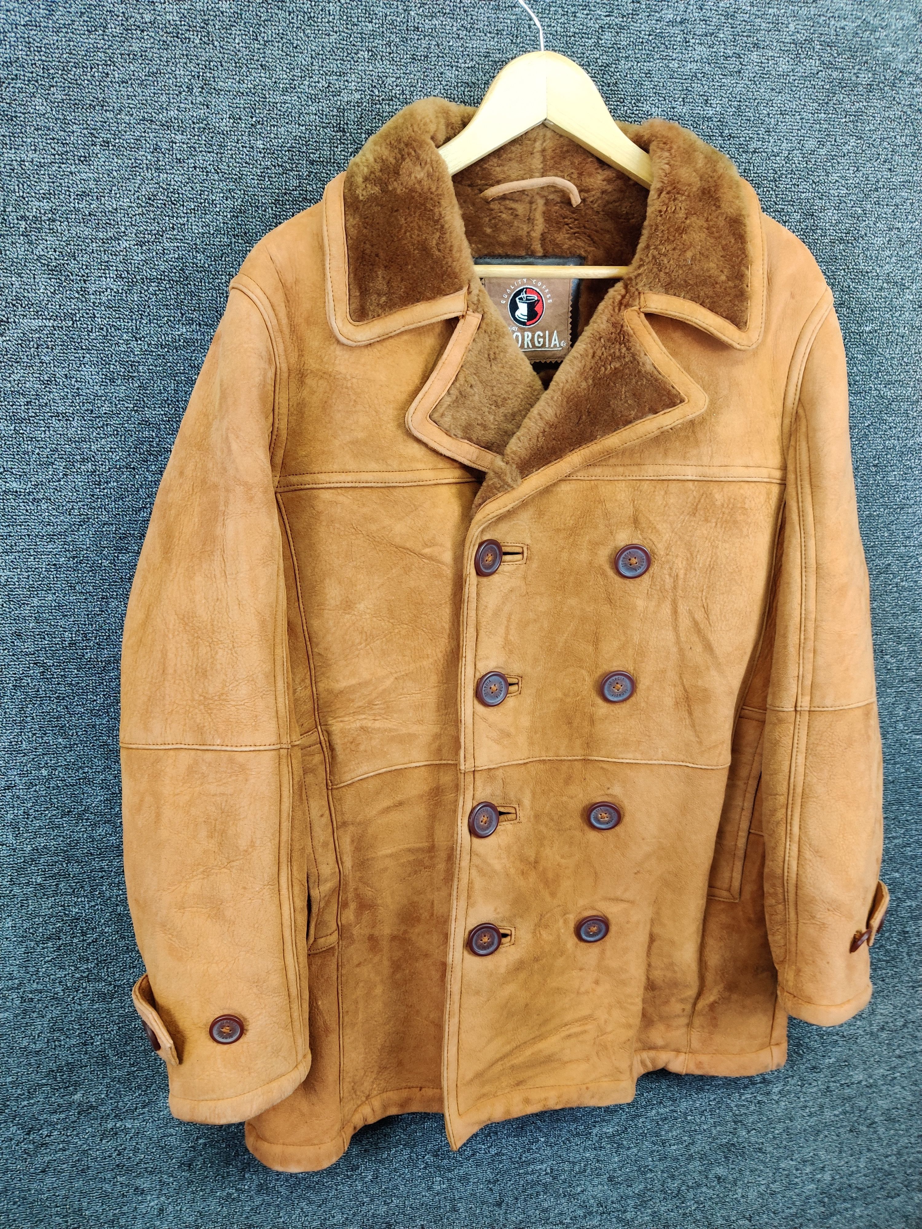 Leather Vintage Georgia Sheepskin Coat Leather Jacket Size US L / EU 52-54 / 3 - 5 Thumbnail