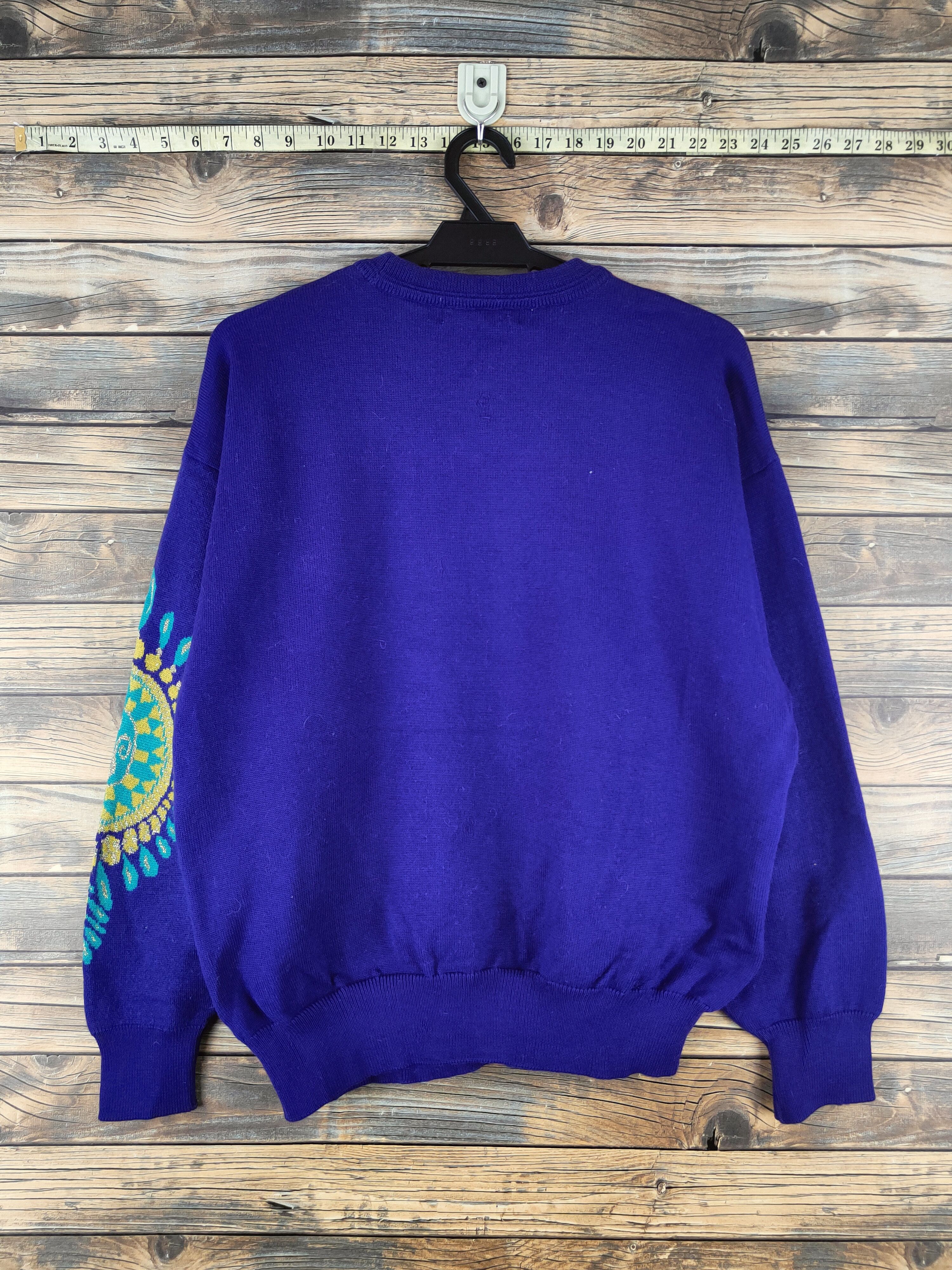 Japanese Brand DL St.Torosa Purple Red Knitwear Sweatshirts #46-384 Size L / US 10 / IT 46 - 8 Thumbnail
