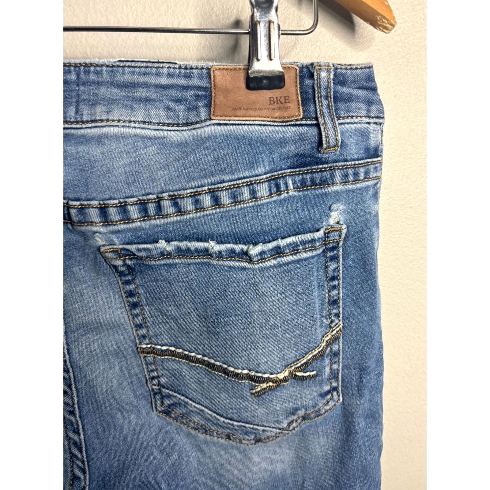 Vintage Buckle BKE Stella Womens Jeans Bootcut Blue Size 32 x 29 Inseam 29 Regular Fit Denim Cotton Spandex 5-Pocket Size 24" / US 00 / IT 34 - 2 Thumbnail