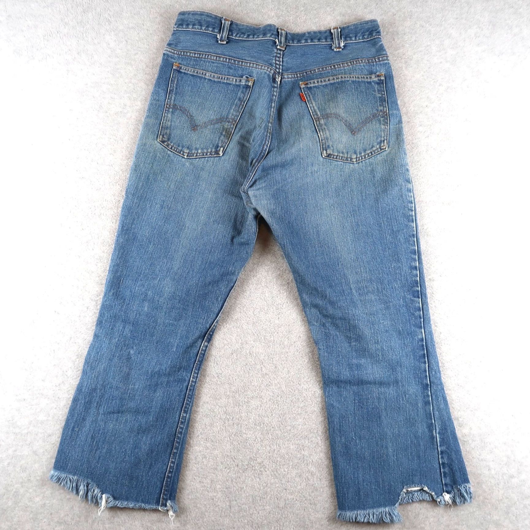 Levi's VINTAGE Levi's 646 Orange Tab Bellbottom Flare Jeans 31x23 Denim Blue 80s Mens Regular Size US 31 - 2 Thumbnail