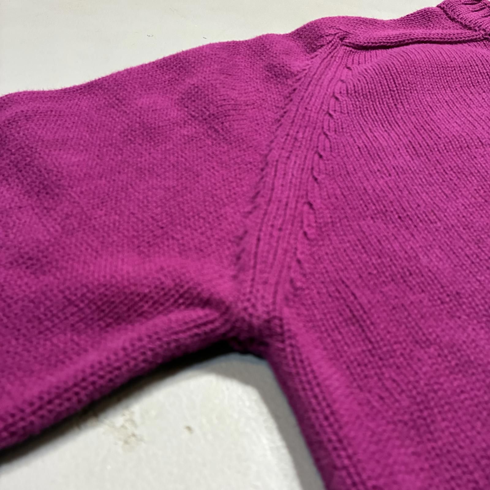 Lands' End Vintage 80s Lands End Purple Knit Sweater Men's Sz L Cotton Size US L / EU 52-54 / 3 - 4 Thumbnail