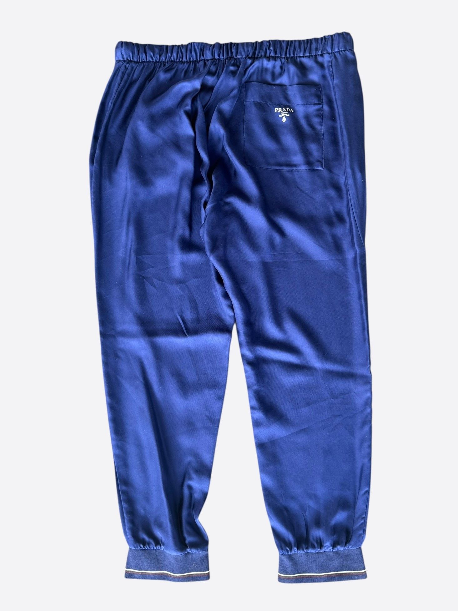 Prada Prada Blue & White Logo Track Pants Size US 40 / EU 56 - 2 Thumbnail