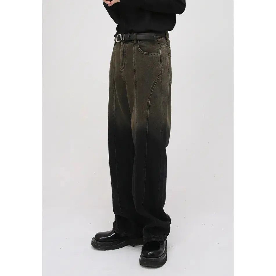 Japanese Brand Retro loose high street gradient jeans Size US 32 / EU 48 - 2 Thumbnail