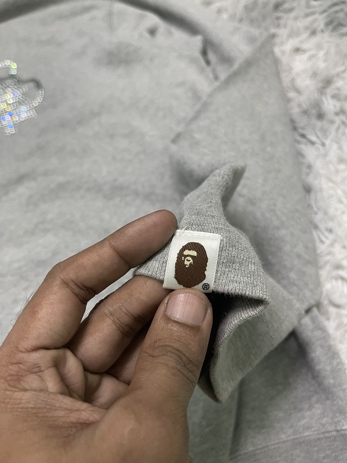 Bape × Swarovski VINTAGE 2000s BAPE SWAROVSKI SWEATSHIRT DESIGN Size US L / EU 52-54 / 3 - 9 Thumbnail