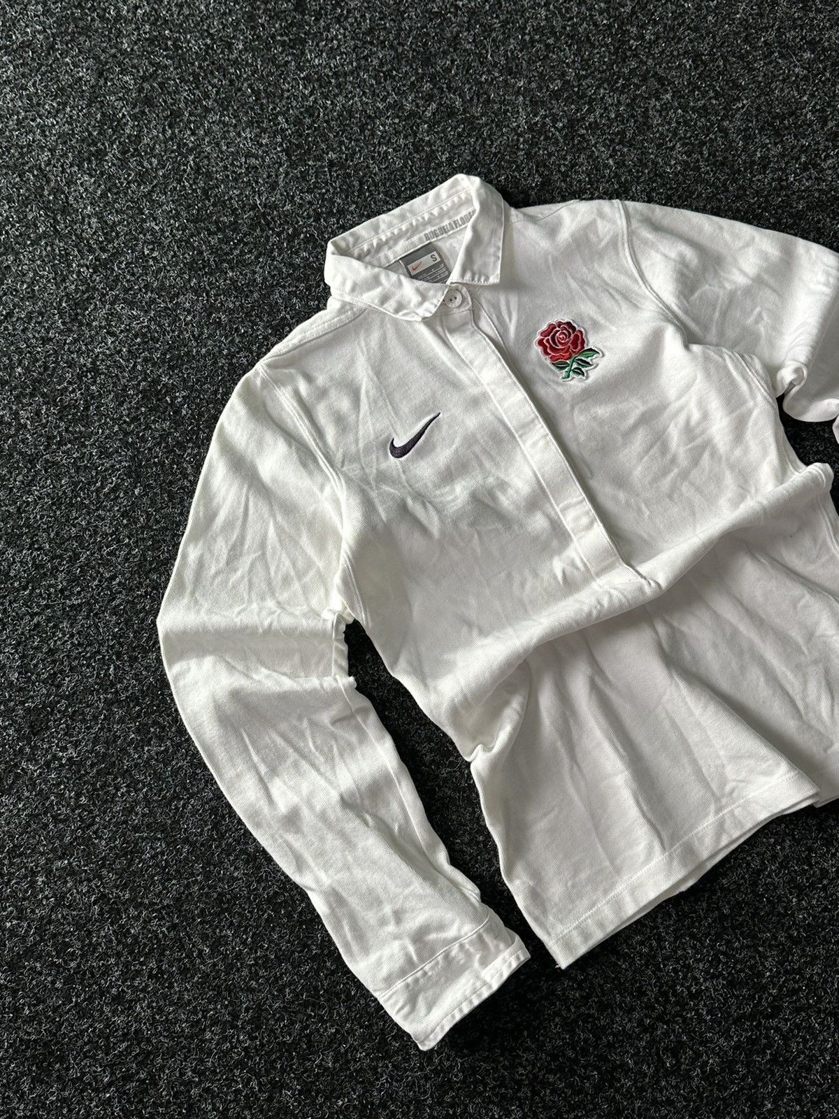 Nike × Vintage 🚨Y2K NIKE O2 VTG 1990s Rugby long sleeve polo shirt hype Size S / US 4 / IT 40 - 2 Thumbnail