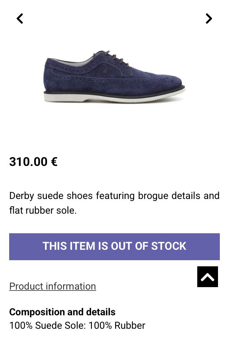 HOGAN Club Brogue Derby Suede Leather Shoes UK8.5 US10.5