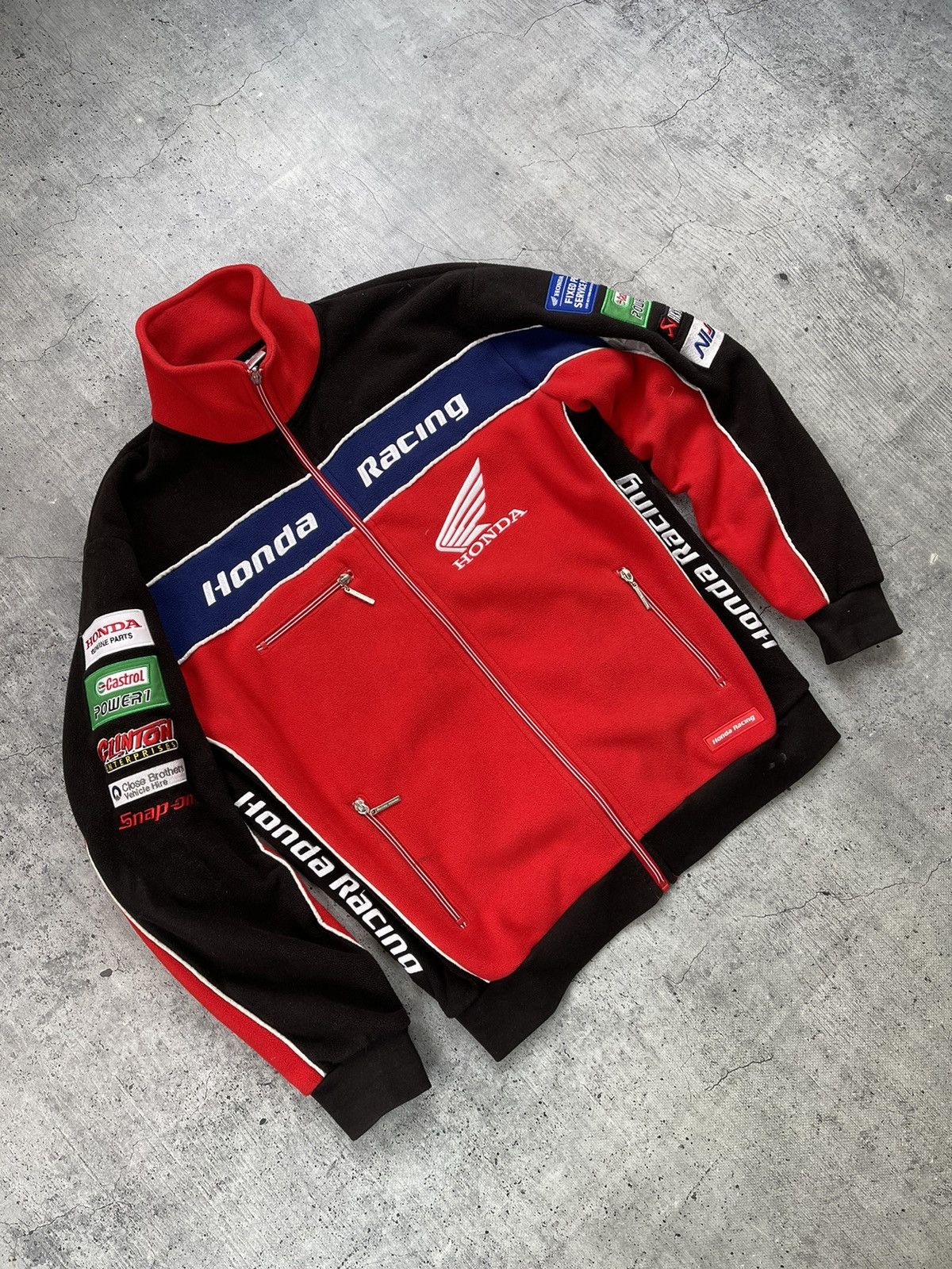 Honda × Vintage Vintage Honda Racing Fleece Zip Jacket Size US M / EU 48-50 / 2 - 2 Thumbnail