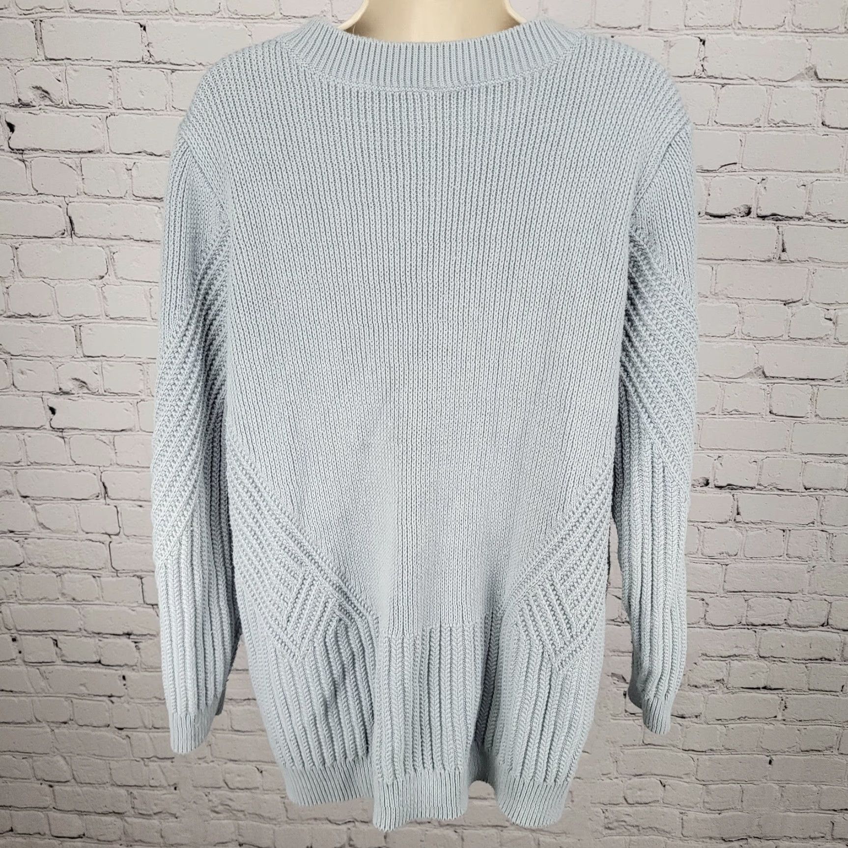 Athleta Athleta Sweater Women XL Blue Heavyweight Knit V Neck Long Sleeve Pullover Womens Size XL / US 12-14 / IT 48-50 - 2 Thumbnail