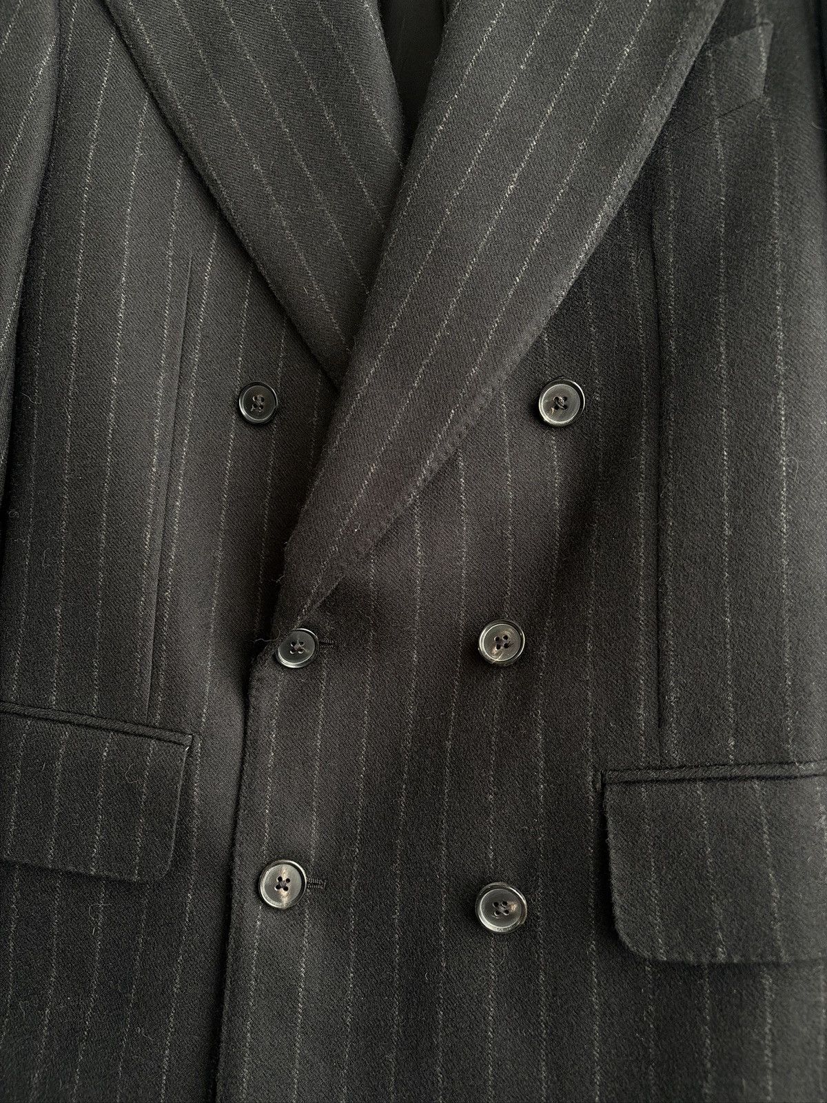 HUSBANDS Husbands Paris - Pinstripe Grey Double Breasted Jacket, 46 Size 36R - 2 Thumbnail