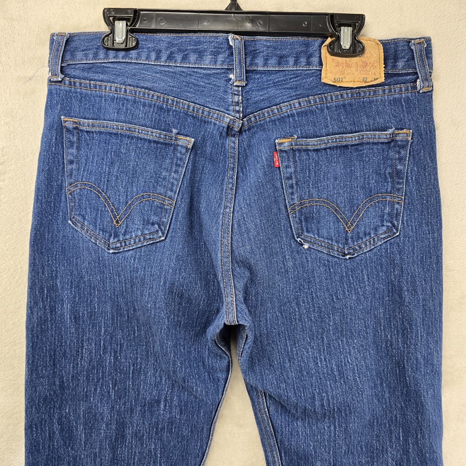 Levi's Vintage Levis 501 Jeans Mens 40x30 (Fits 36x27) Blue USA Y2K Size US 36 / EU 52 - 8 Thumbnail