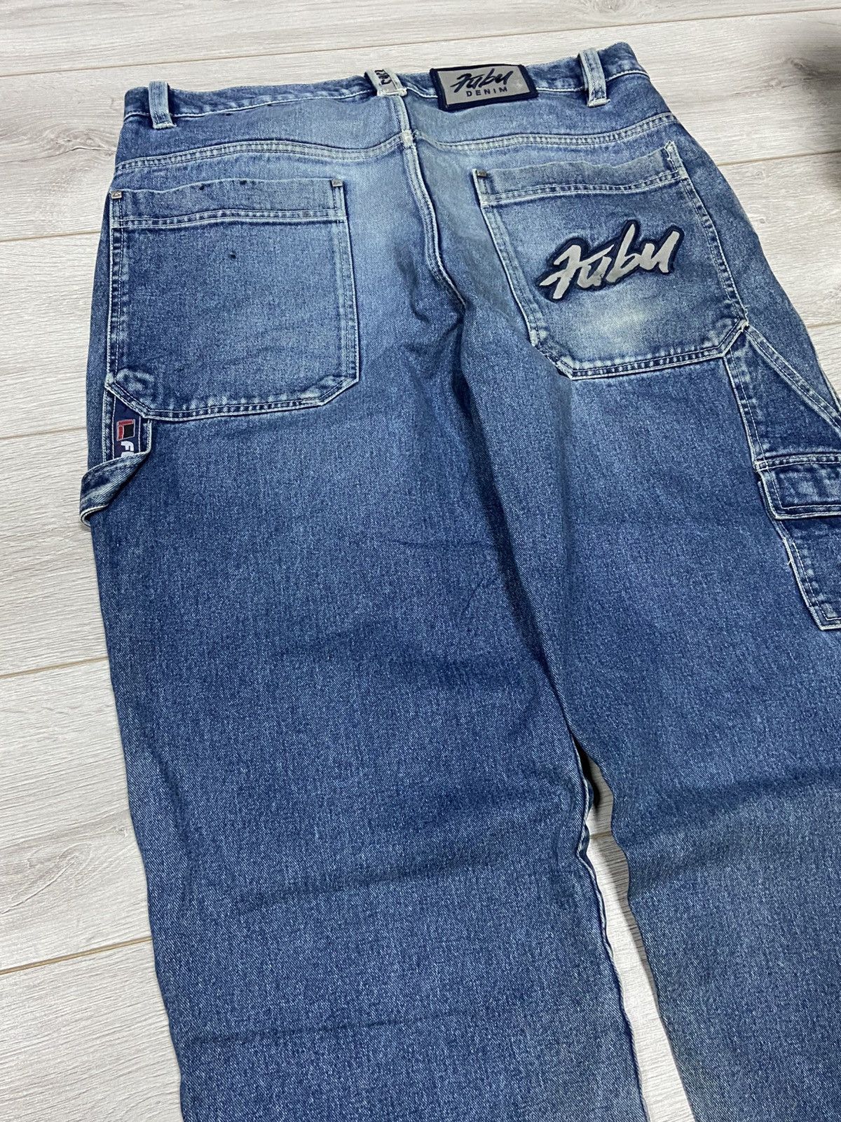 Fubu Fubu wide leg big logo skate rap jeans cargo pants Size US 38 / EU 54 - 10 Thumbnail