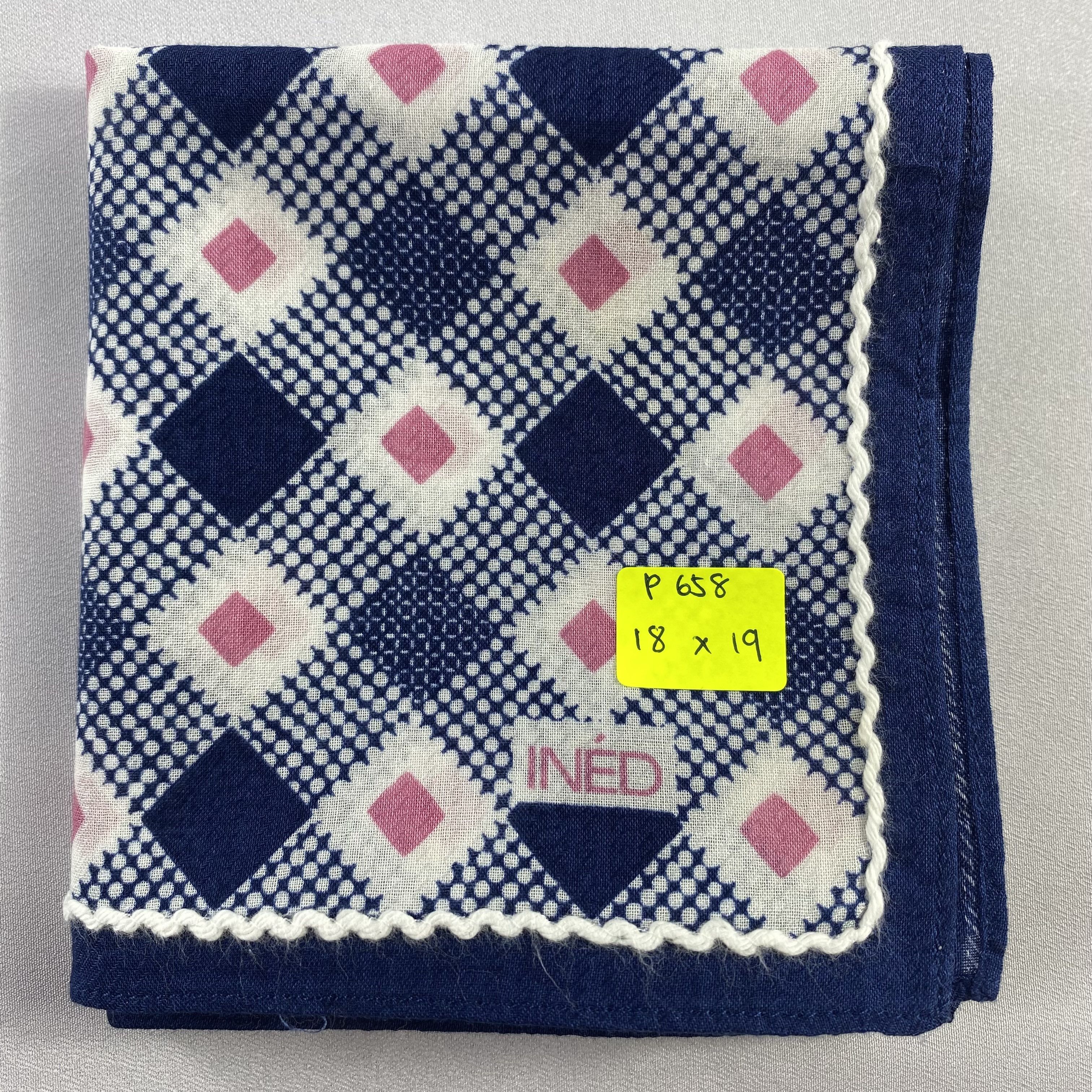 Vintage Ined Handkerchief / Neckerchief / Bandana-P1847 Size ONE SIZE - 5 Thumbnail