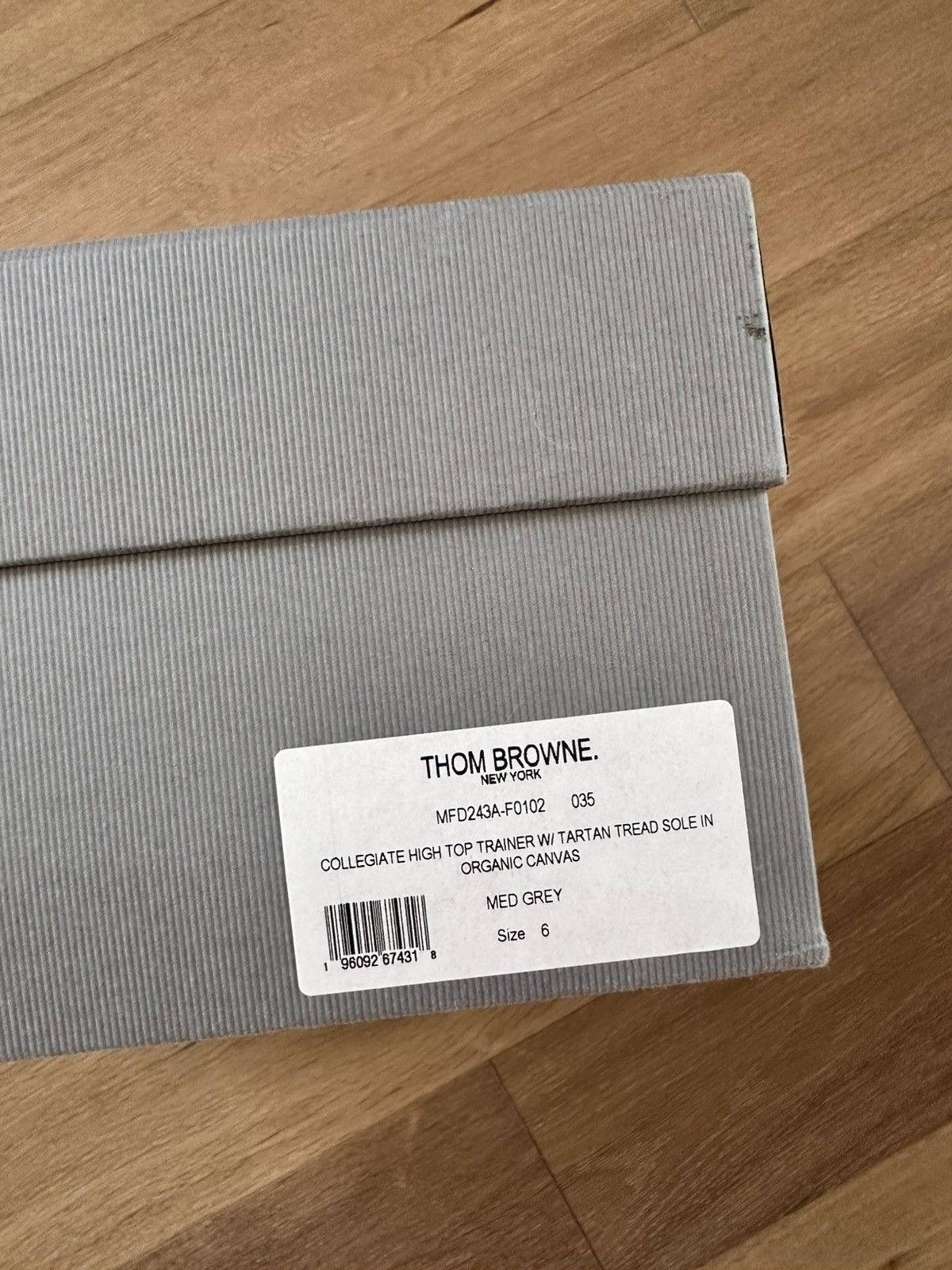 Thom Browne New Thom Browne Grey Collegiate High Top Trainer - size 6 Size US 6 / EU 39 - 5 Thumbnail