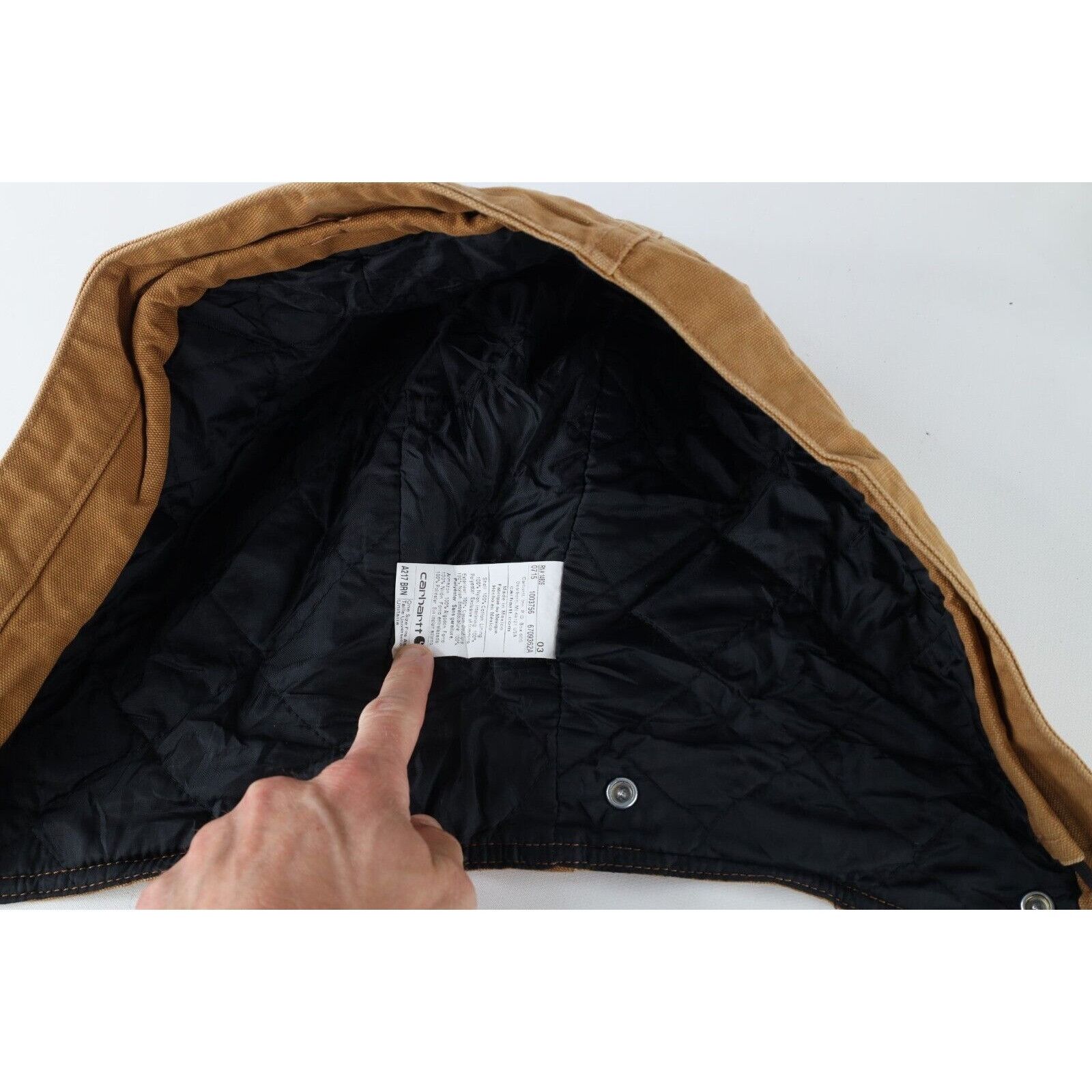 Carhartt × Vintage Vintage Carhartt Spell Out Quilted Canvas Replacement Hood Size ONE SIZE - 8 Thumbnail