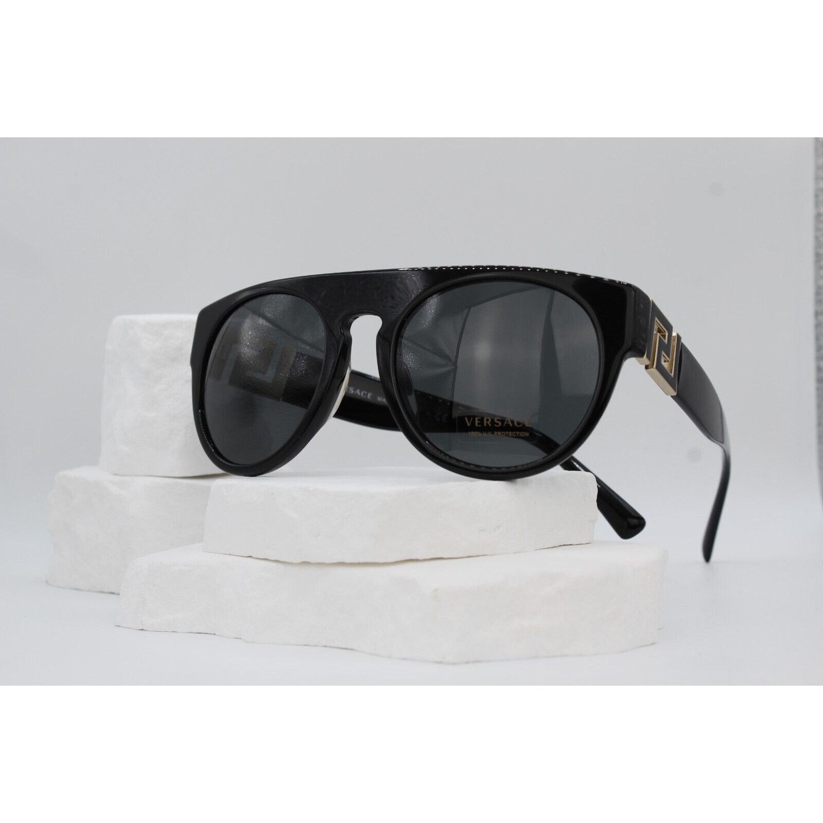 Versace Versace VE4333-A GB1/B7 Sunglasses - Black/Gold Size ONE SIZE - 1 Thumbnail