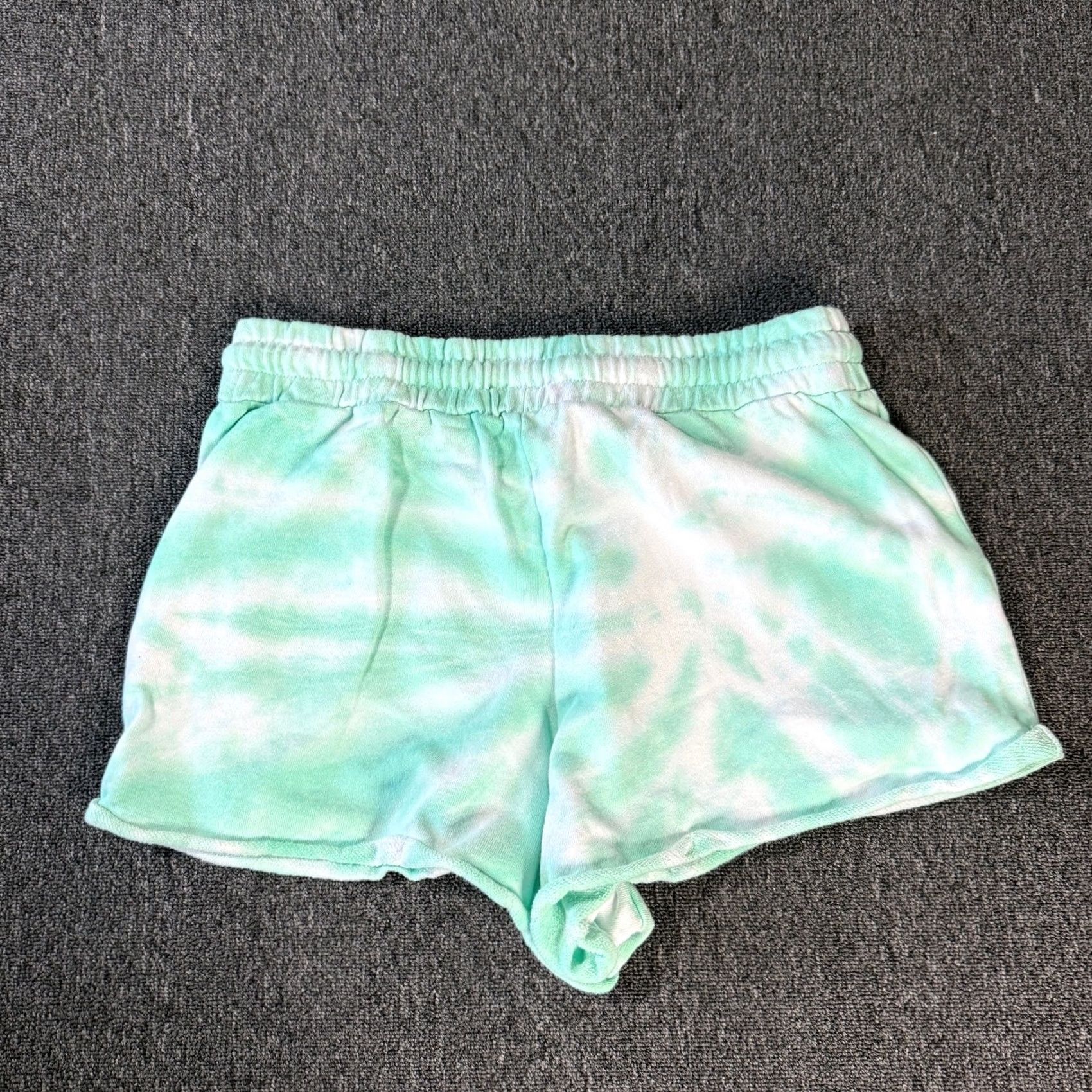 Vintage VINTAGE Tie Womens M Green Y2k Dye Mint White Drawstring Lounge Short Size 32" / US 10 / IT 46 - 2 Thumbnail