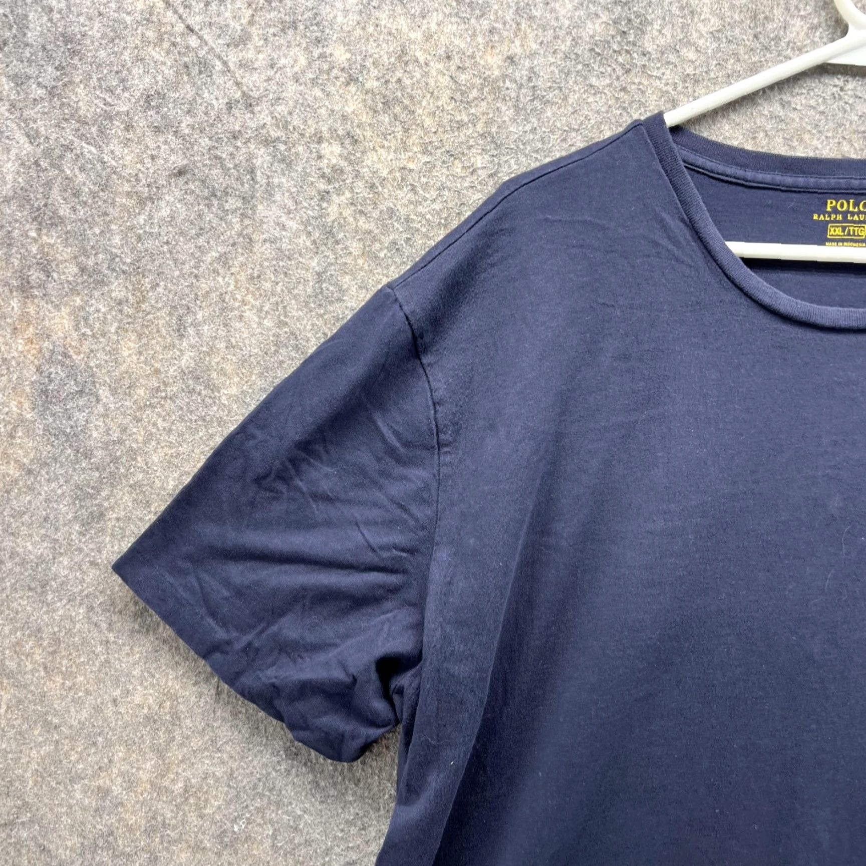 Ralph Lauren VINTAGE Polo Ralph Lauren Shirt Men 2XL Blue Navy Logo Crewneck Short Sleeve Polo Ralph Lauren Shirt Mens XXL Regular Fit Size US XXL / EU 58 / 5 - 3 Thumbnail