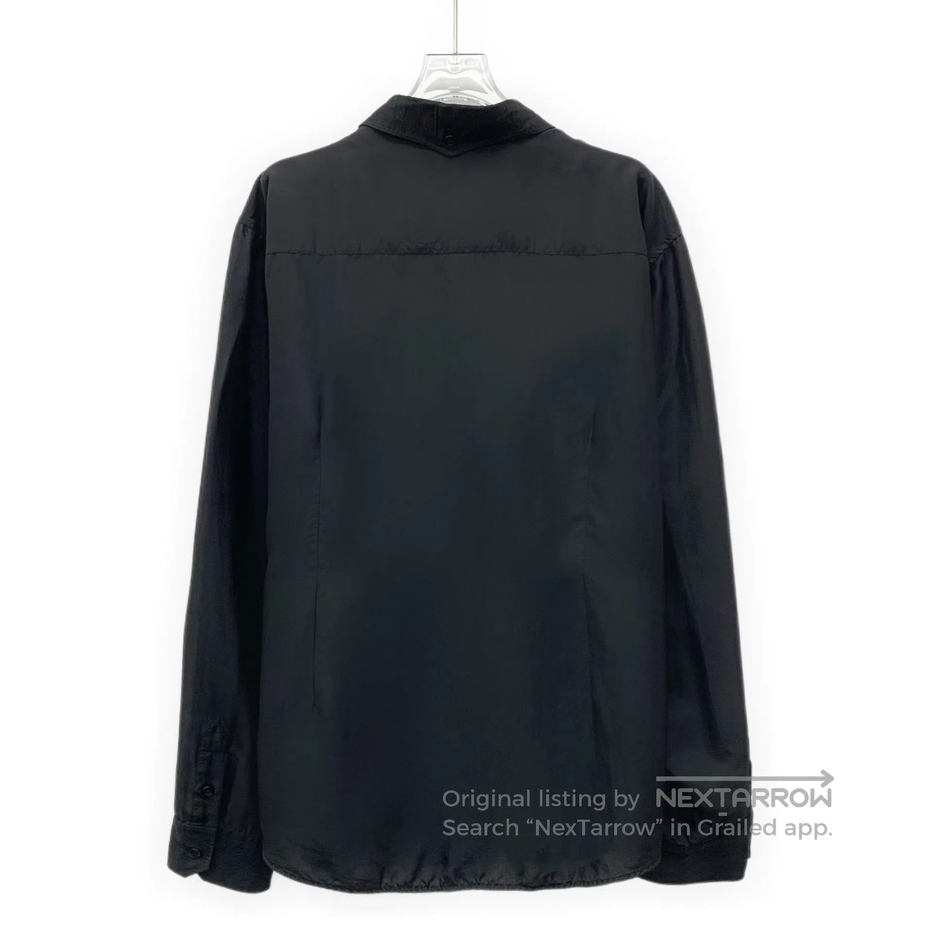 Louis Vuitton Louis Vuitton Black Mulberry Silk Collar Single Button Lon Size US XXL / EU 58 / 5 - 2 Thumbnail