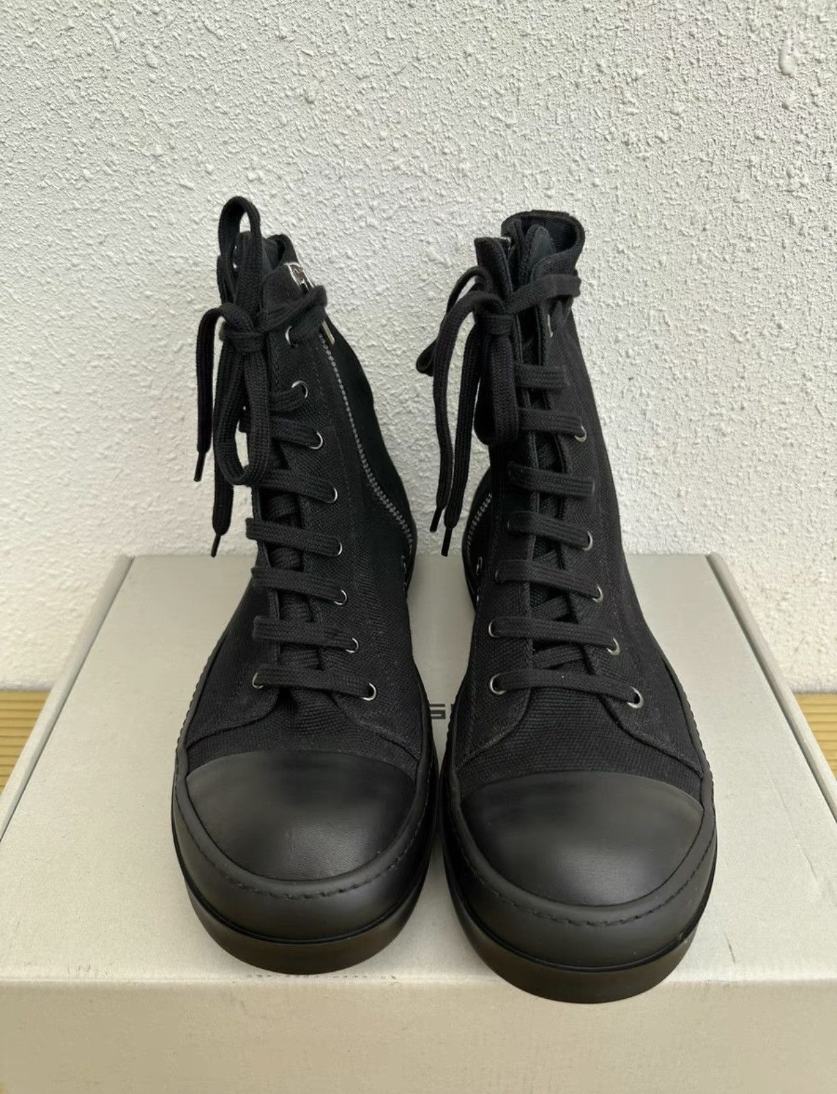 Rick Owens Rick Owens DRKSHDW Dark Shadow All Black Canvas Size US 8 / EU 41 - 4 Thumbnail