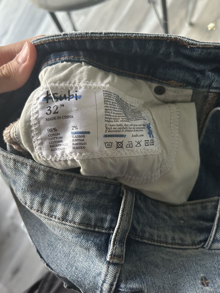 Ksubi Ksubi Chitch Jungle Patch Distressed Jeans Size US 32 / EU 48 - 4 Thumbnail